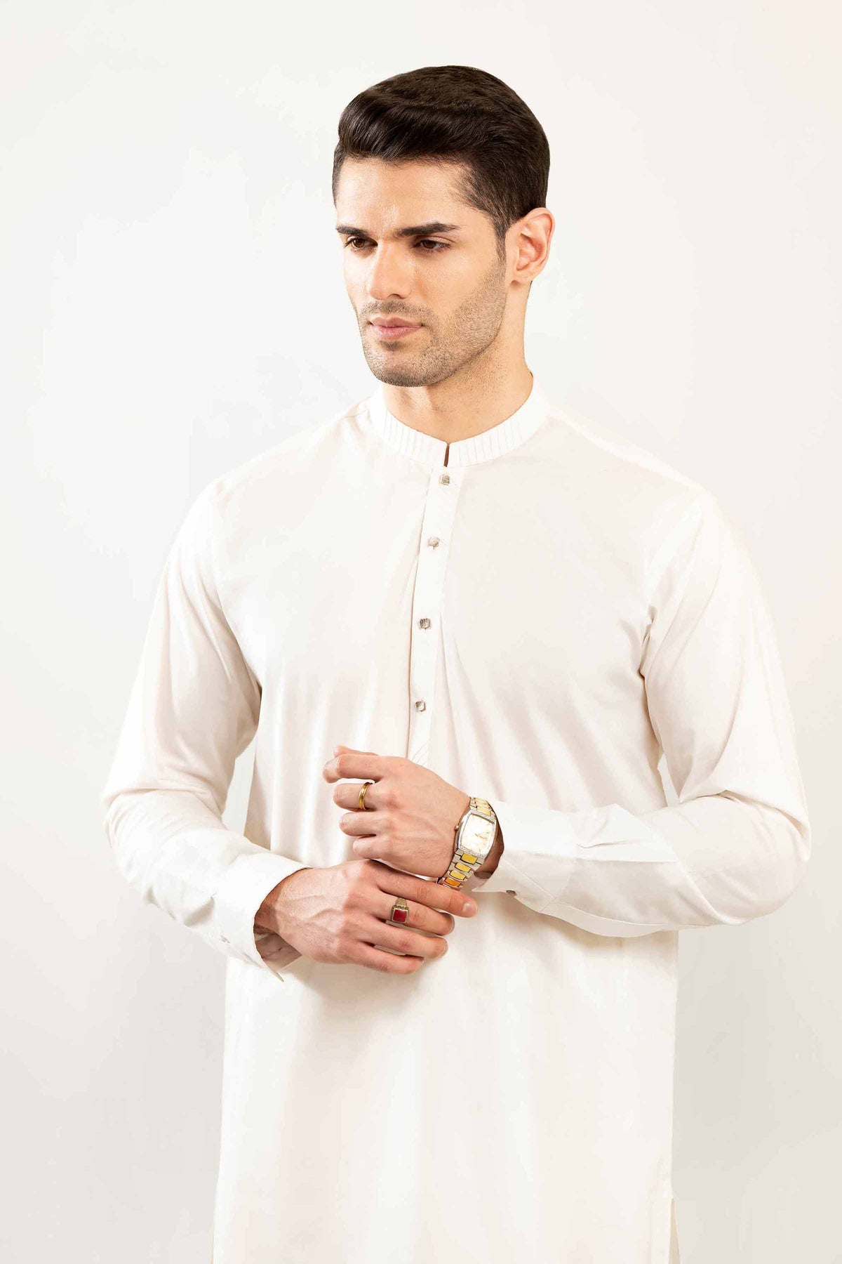 2 Piece - Naqsh Suit - 42508091 Off White Latha 2PC Non-Embroidered Nishat Australia
