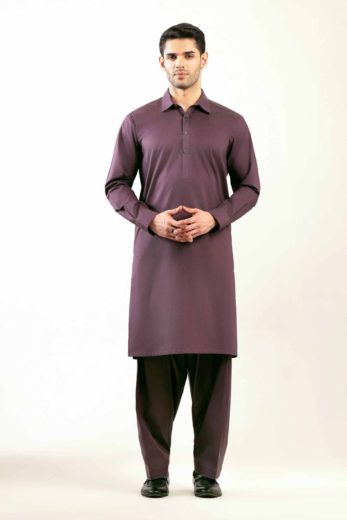 2 Piece - Naqsh Suit - 42508092 Purple Latha 2PC Non-Embroidered Nishat Australia