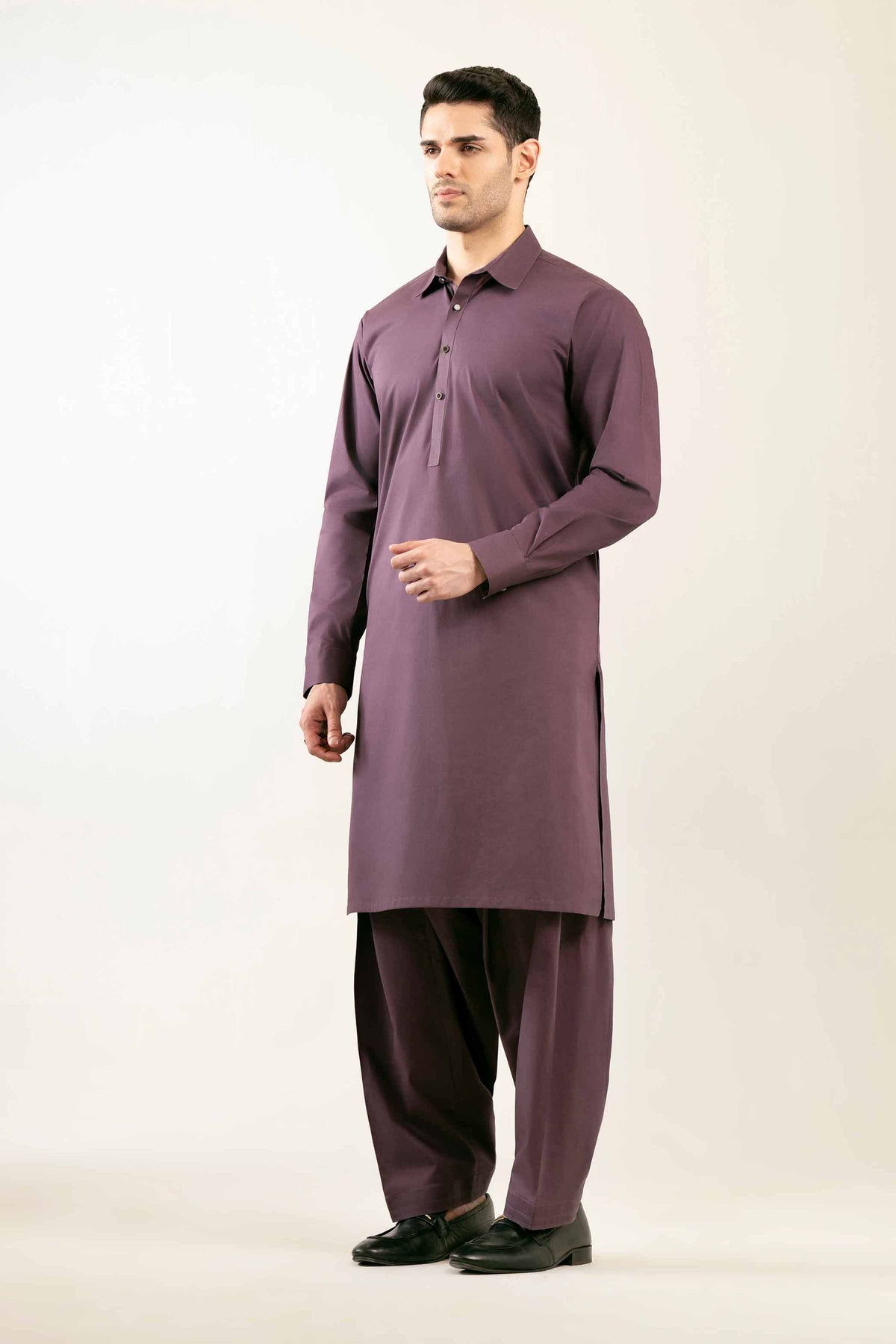 2 Piece - Naqsh Suit - 42508092 Purple Latha 2PC Non-Embroidered Nishat Australia