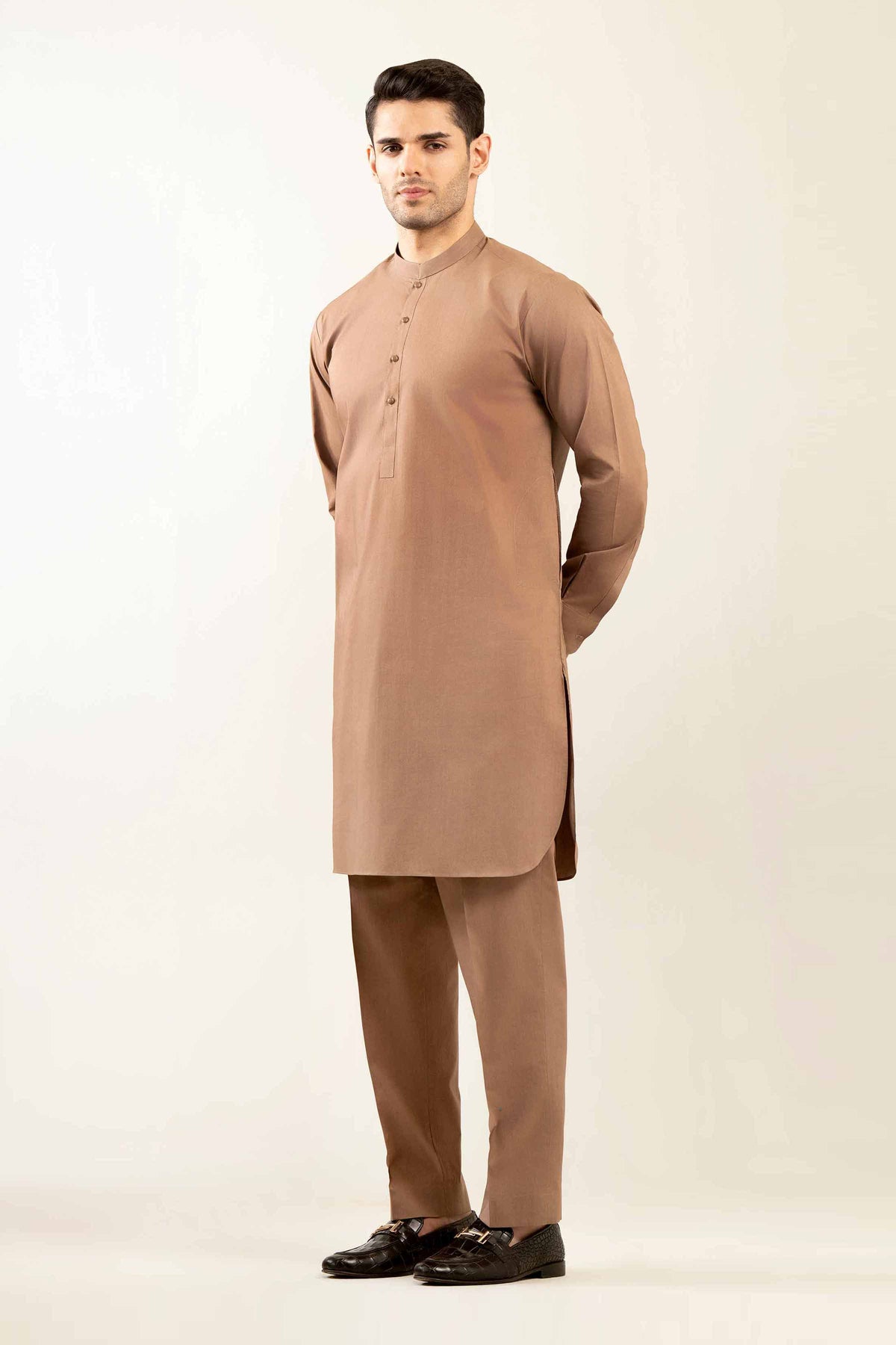 2 Piece - Naqsh Suit - 42508093 Brown Latha 2PC Non-Embroidered Nishat Australia