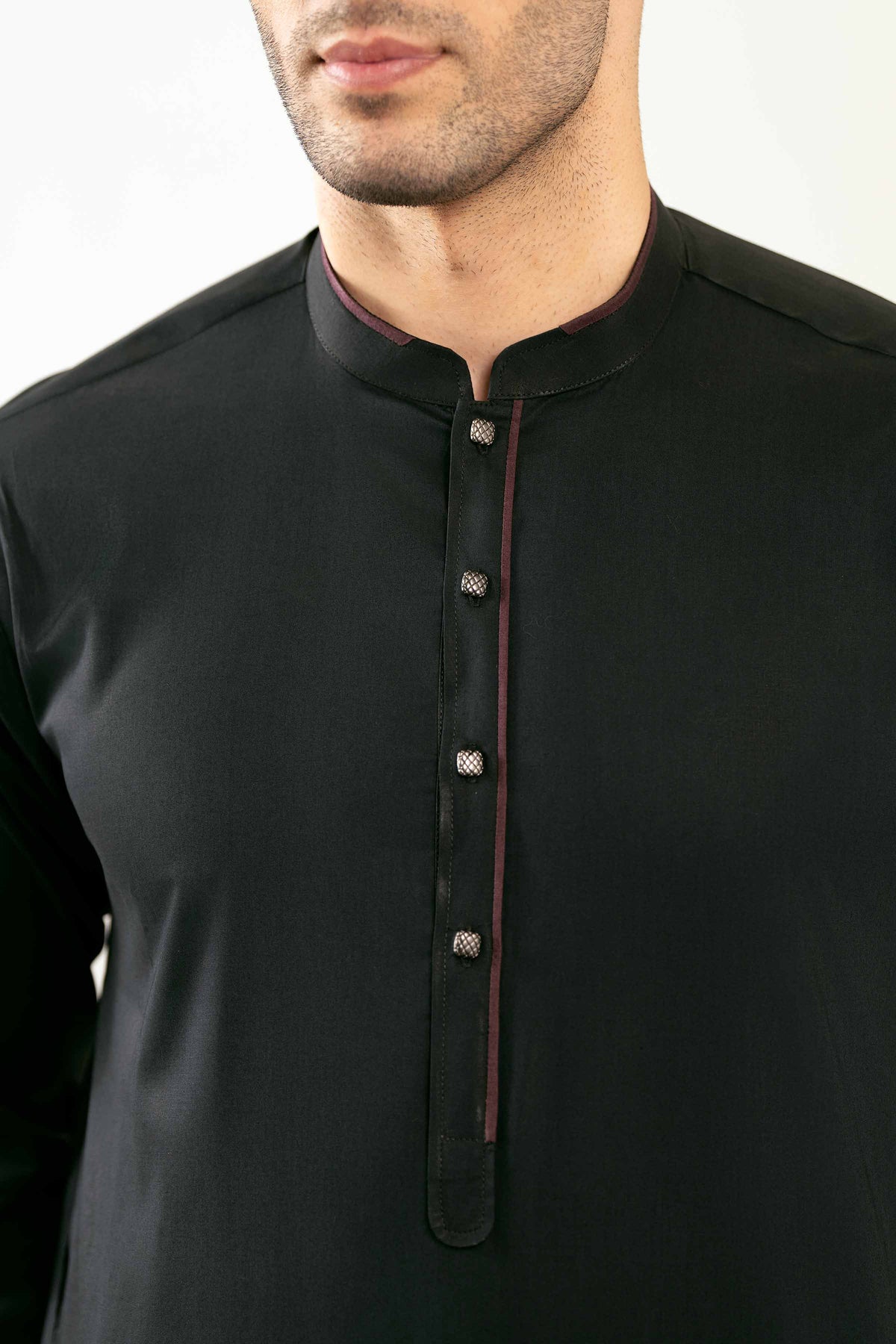 2 Piece - Naqsh Suit - 42508094 Black Latha 2PC Non-Embroidered Nishat Australia