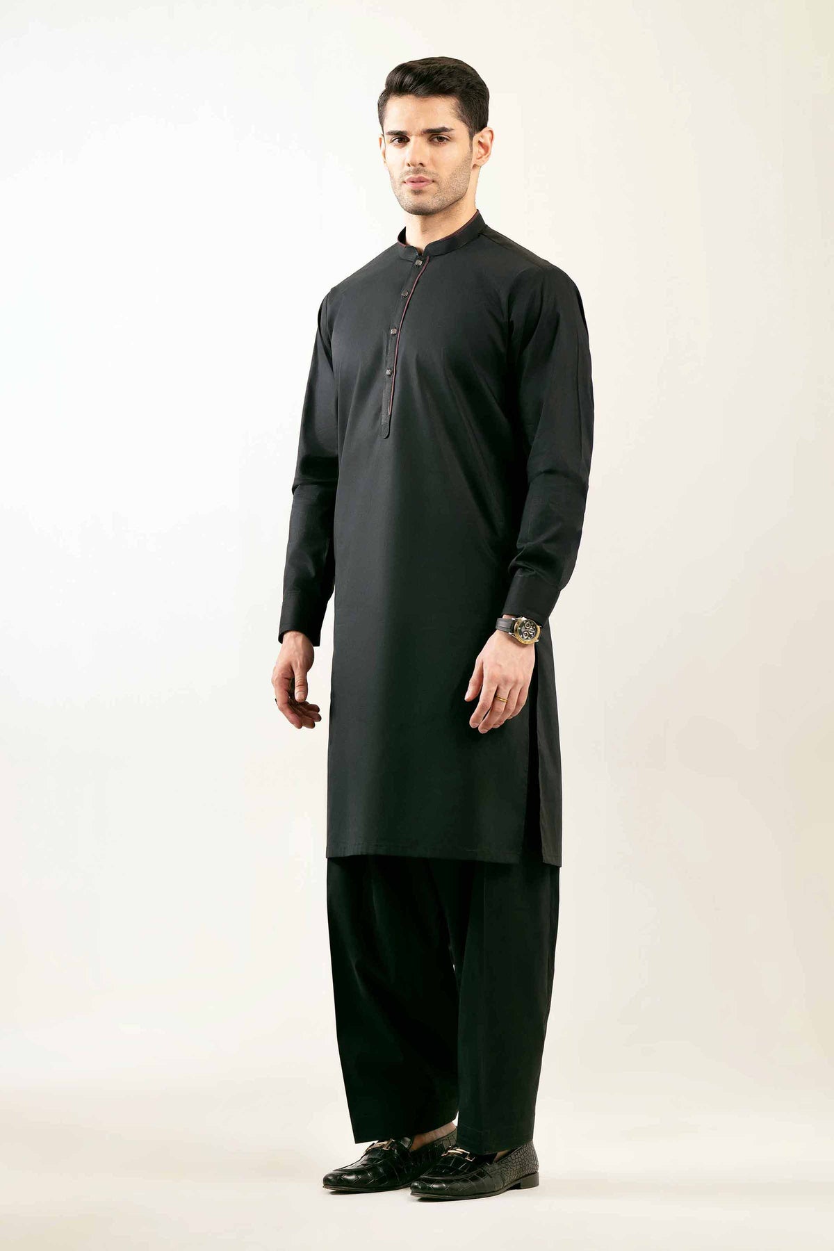 2 Piece - Naqsh Suit - 42508094 Black Latha 2PC Non-Embroidered Nishat Australia
