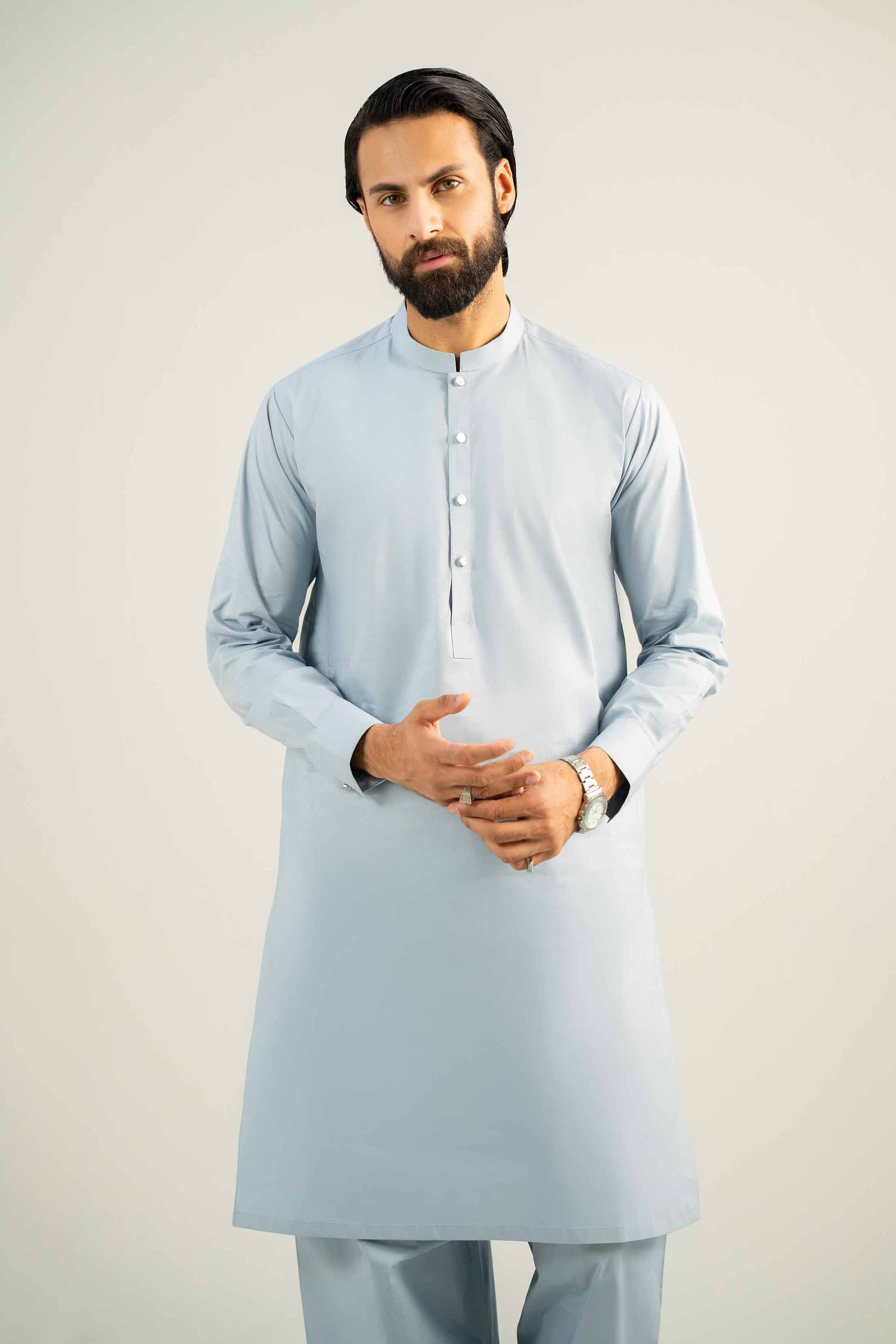 2 Piece - Naqsh Suit - 42508100 Blue Latha 2PC Non-Embroidered Nishat Australia