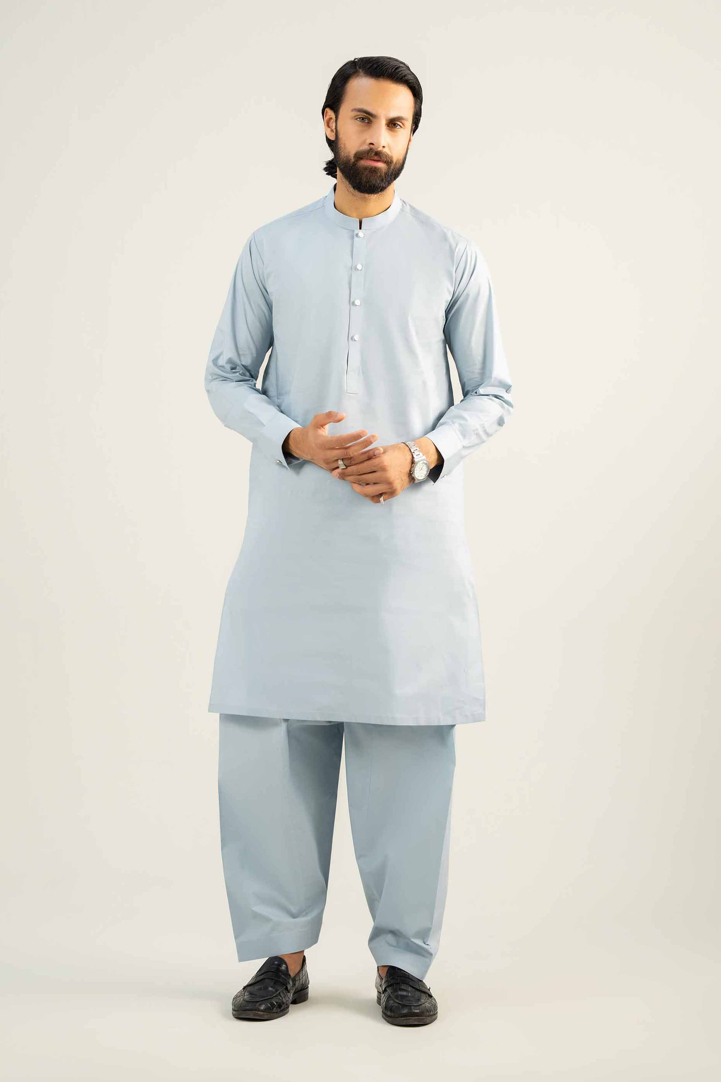 2 Piece - Naqsh Suit - 42508100 Blue Latha 2PC Non-Embroidered Nishat Australia