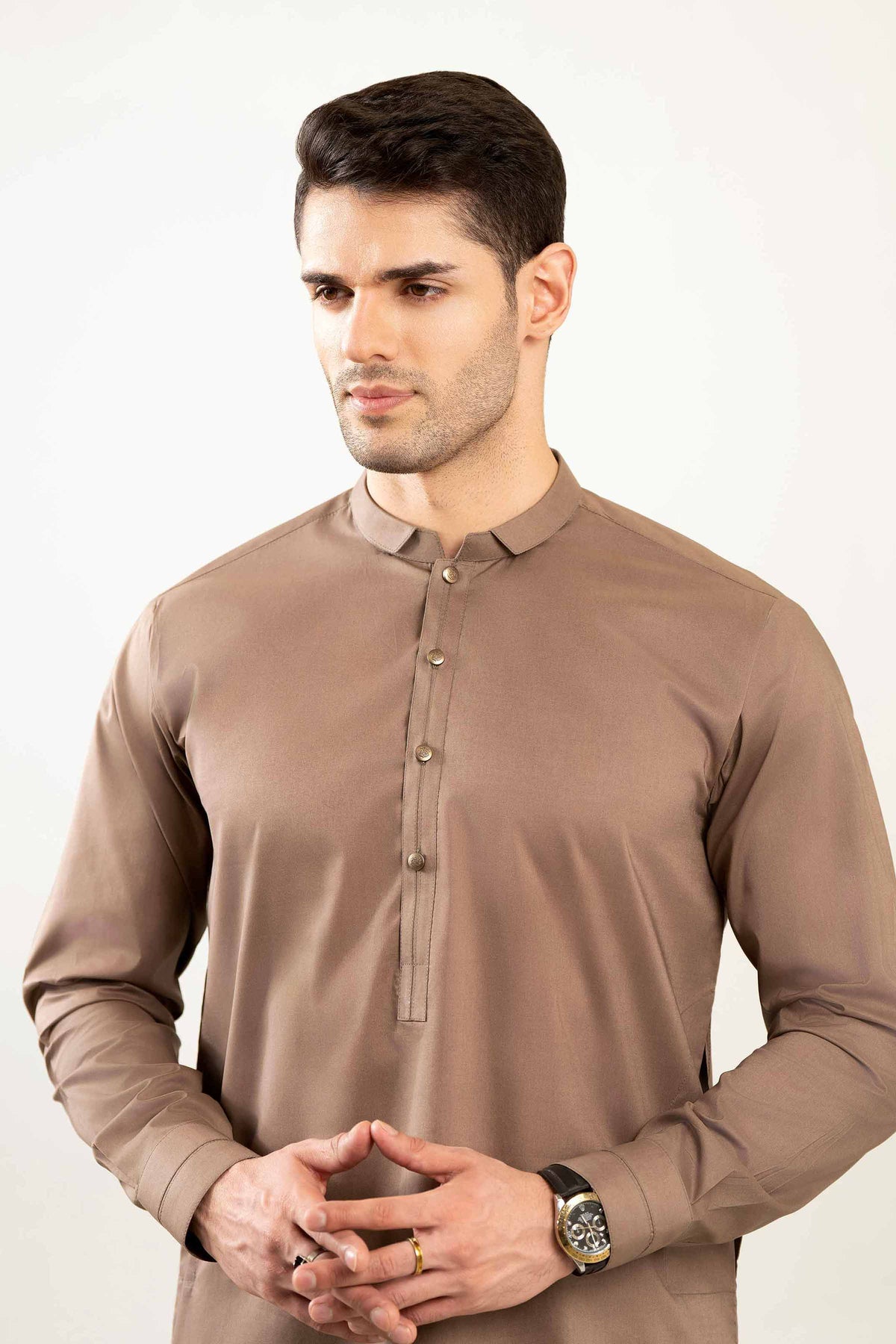 2 Piece - Naqsh Suit - 42508104 Brown Cotton 2PC Non-Embroidered Nishat Australia