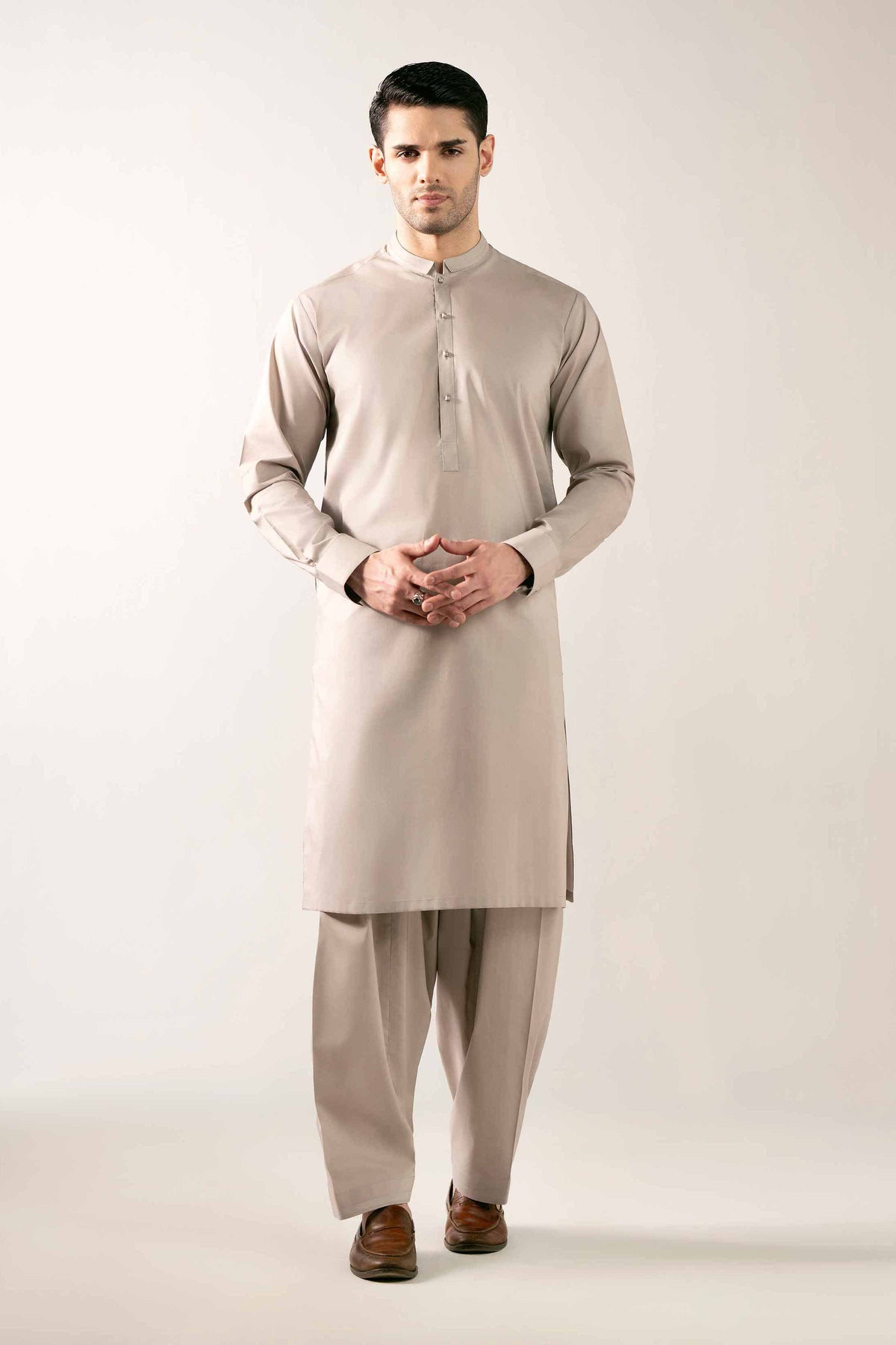 2 Piece - Naqsh Suit - 42508105 Grey Cotton 2PC Non-Embroidered Nishat Australia