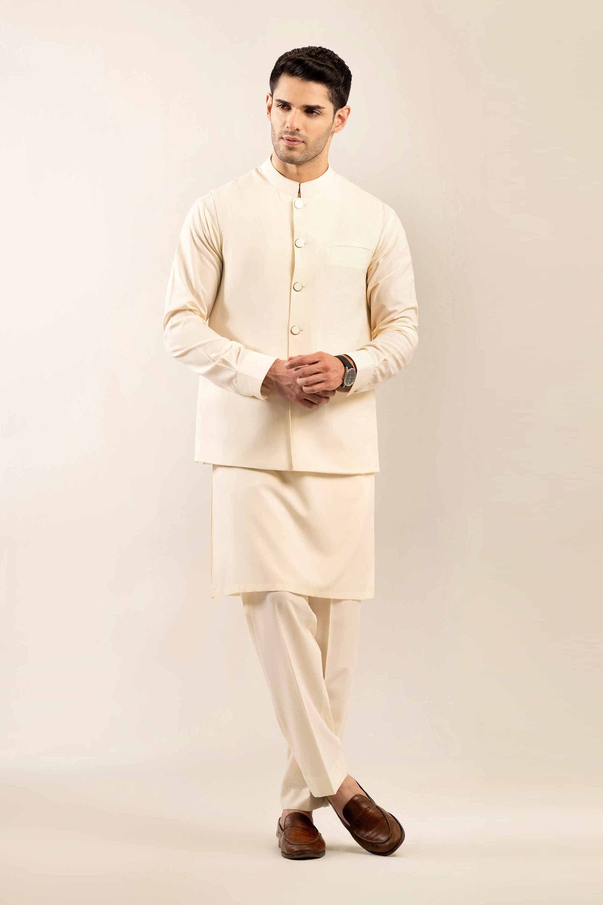 2 Piece - Naqsh Suit - 42508109 White Cotton 2PC Non-Embroidered Nishat Australia