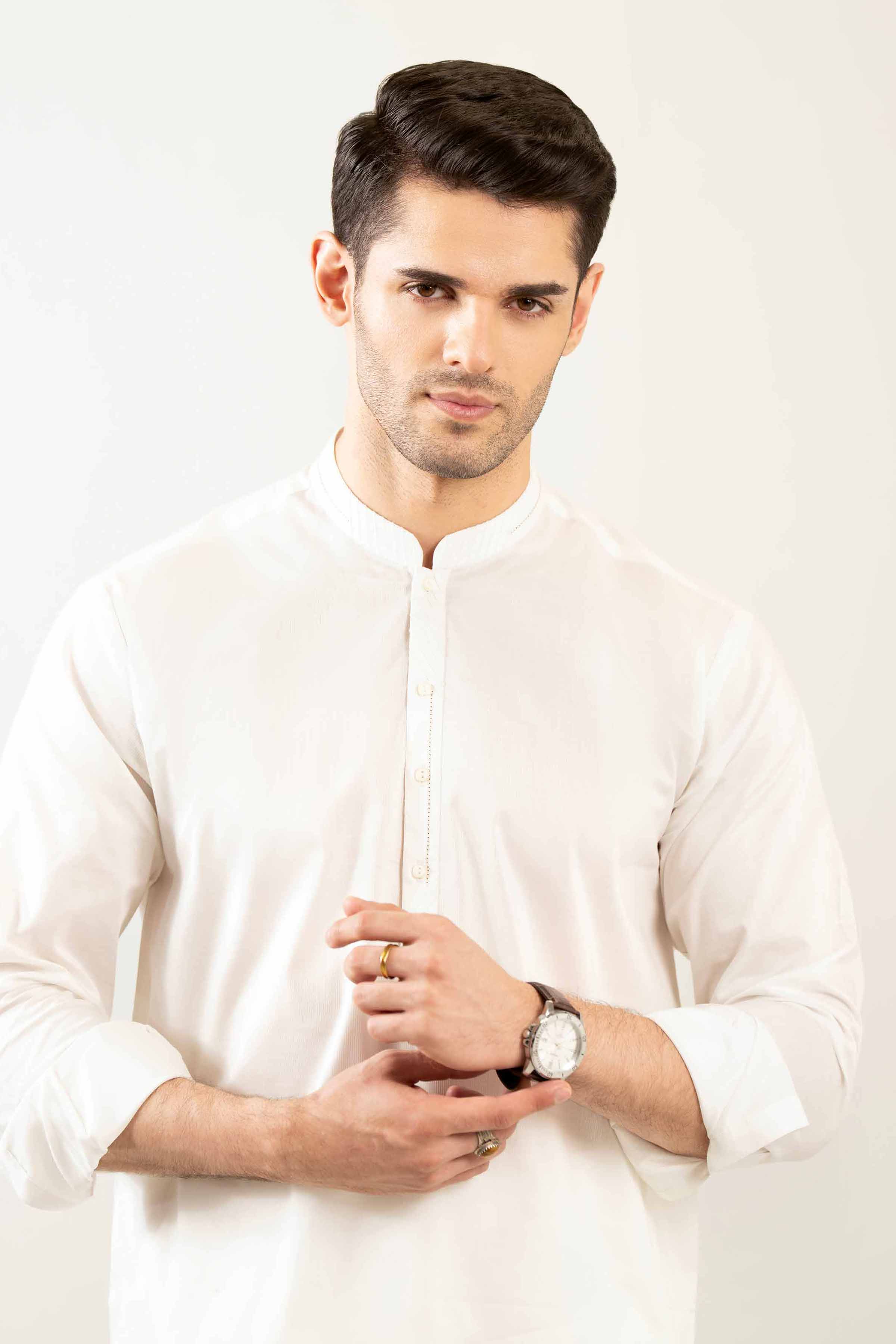 2 Piece - Naqsh Suit - 42508115 White Cotton 2PC Non-Embroidered Nishat Australia
