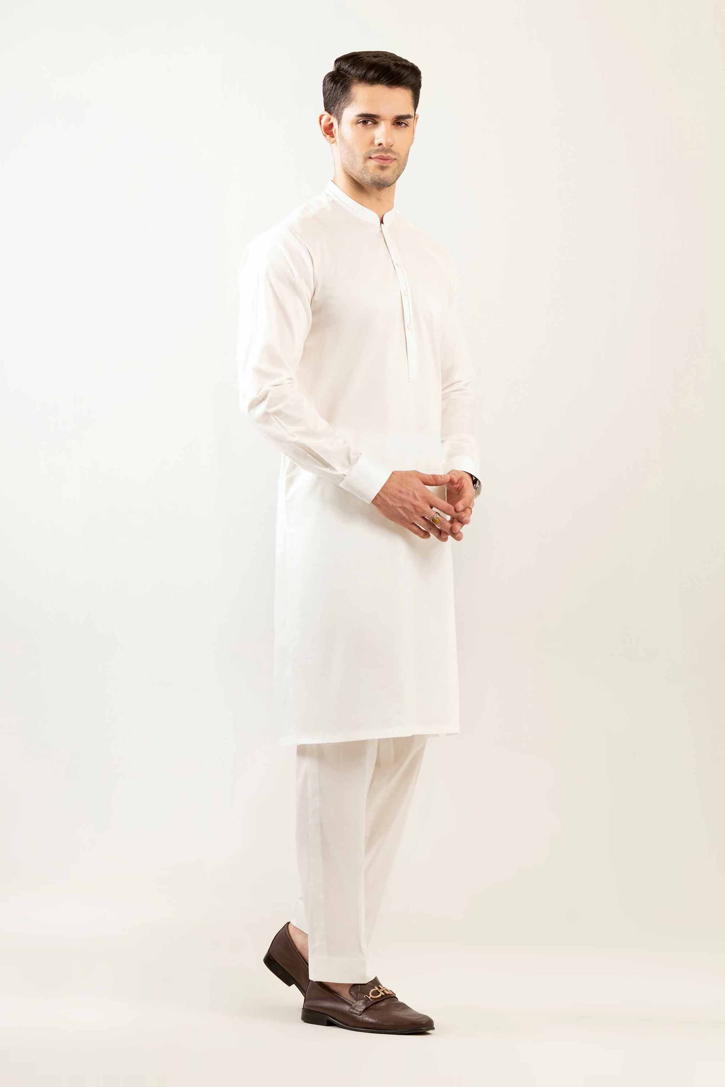 2 Piece - Naqsh Suit - 42508115 White Cotton 2PC Non-Embroidered Nishat Australia