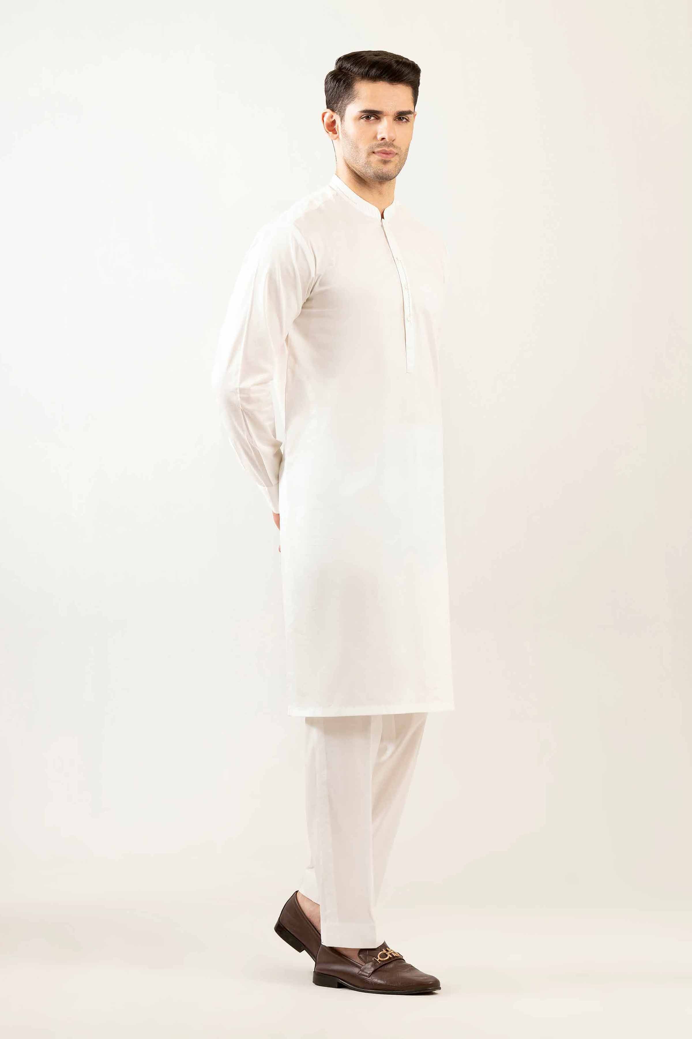 2 Piece - Naqsh Suit - 42508115 White Cotton 2PC Non-Embroidered Nishat Australia
