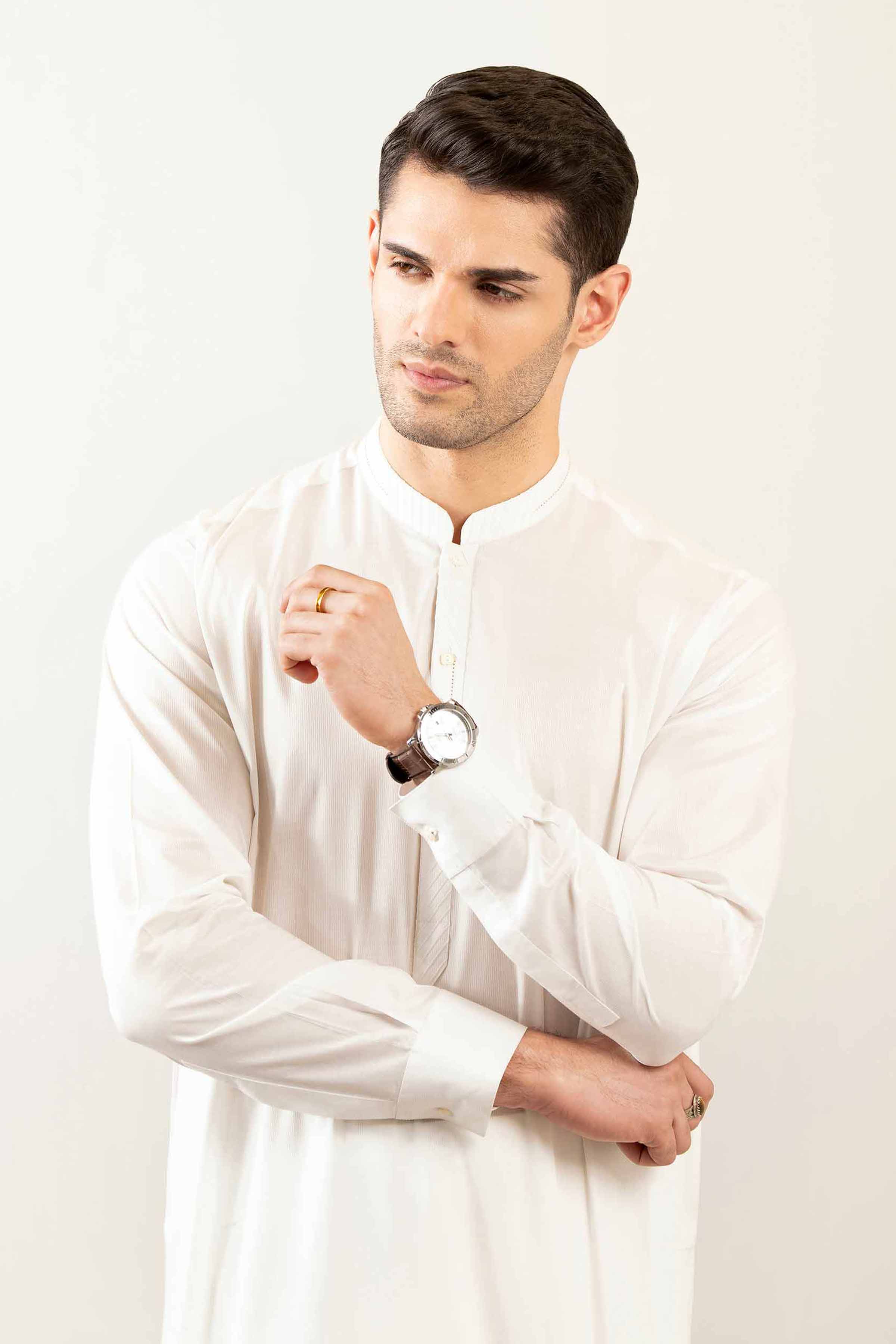 2 Piece - Naqsh Suit - 42508115 White Cotton 2PC Non-Embroidered Nishat Australia