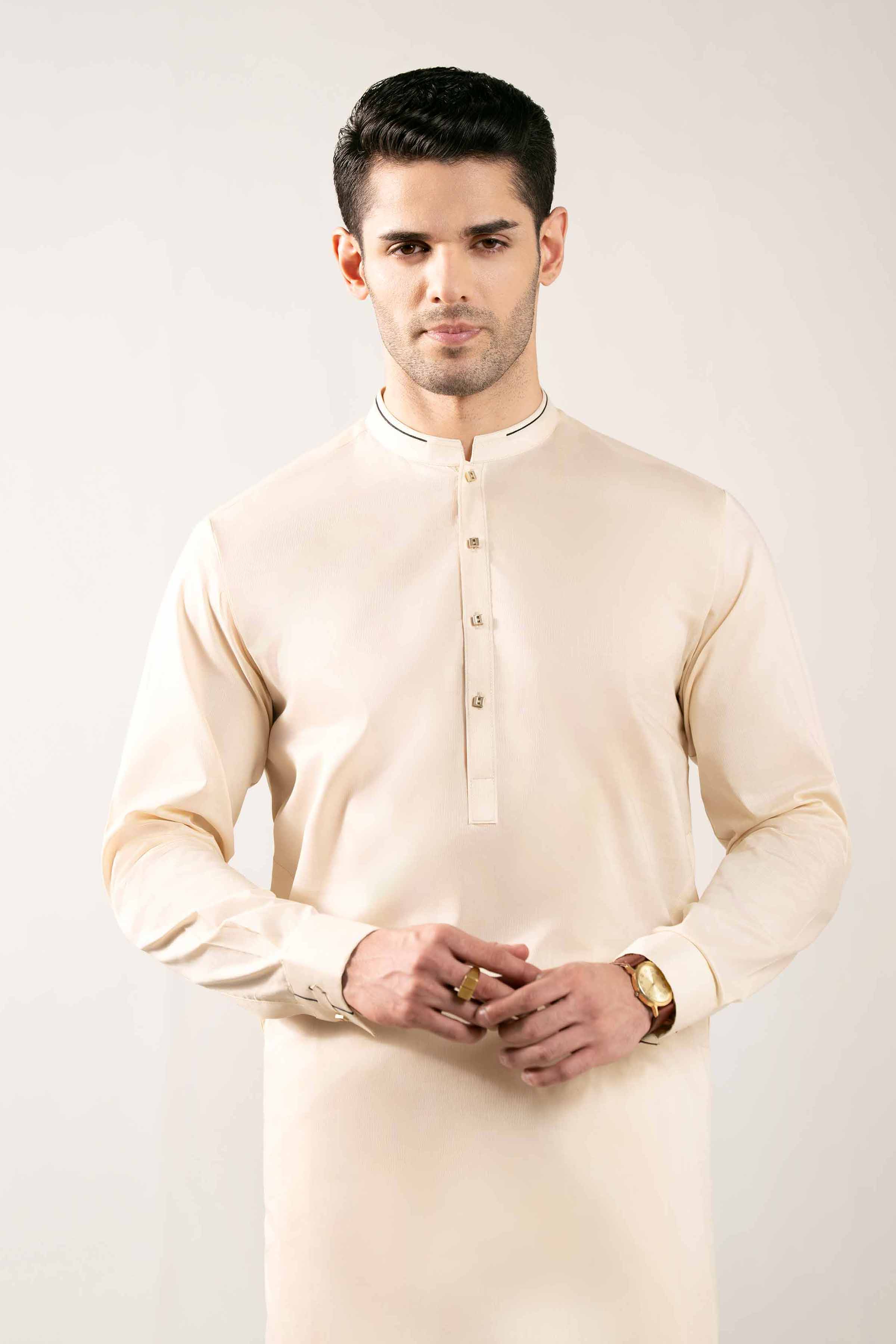 2 Piece - Naqsh Suit - 42508116 Beige Cotton 2PC Non-Embroidered Nishat Australia