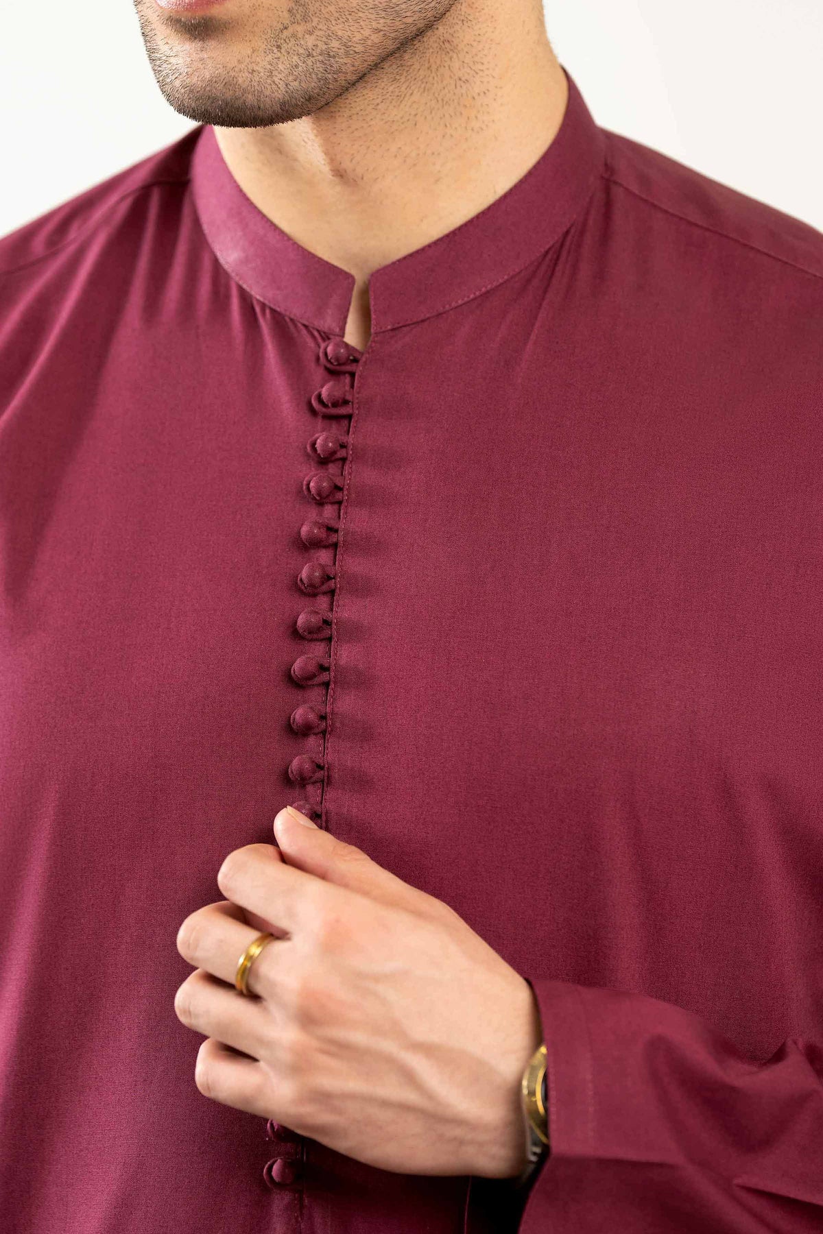 2 Piece - Naqsh Suit -  42508150 Maroon Cotton 2PC Non-Embroidered Nishat Australia