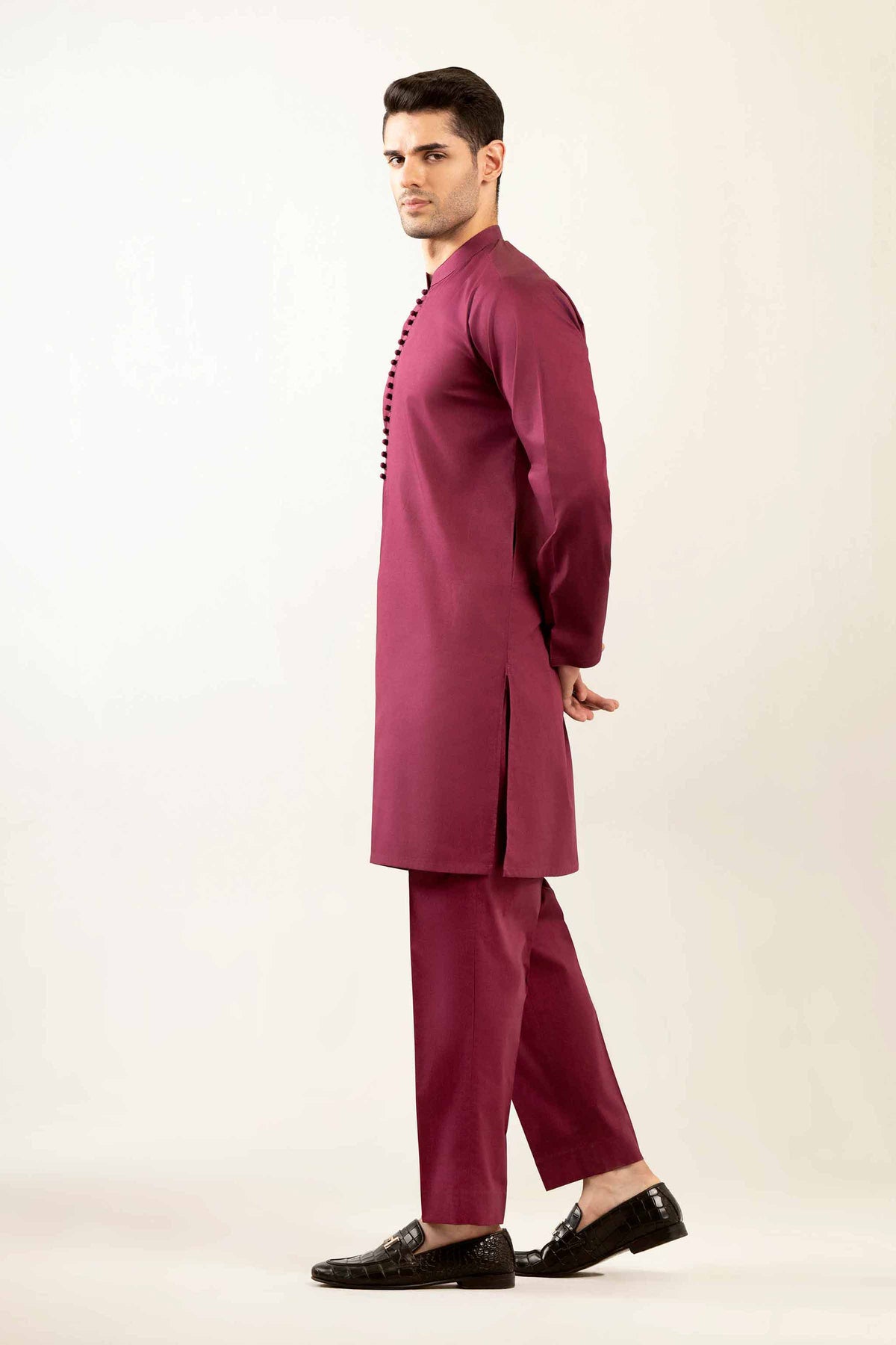 2 Piece - Naqsh Suit -  42508150 Maroon Cotton 2PC Non-Embroidered Nishat Australia