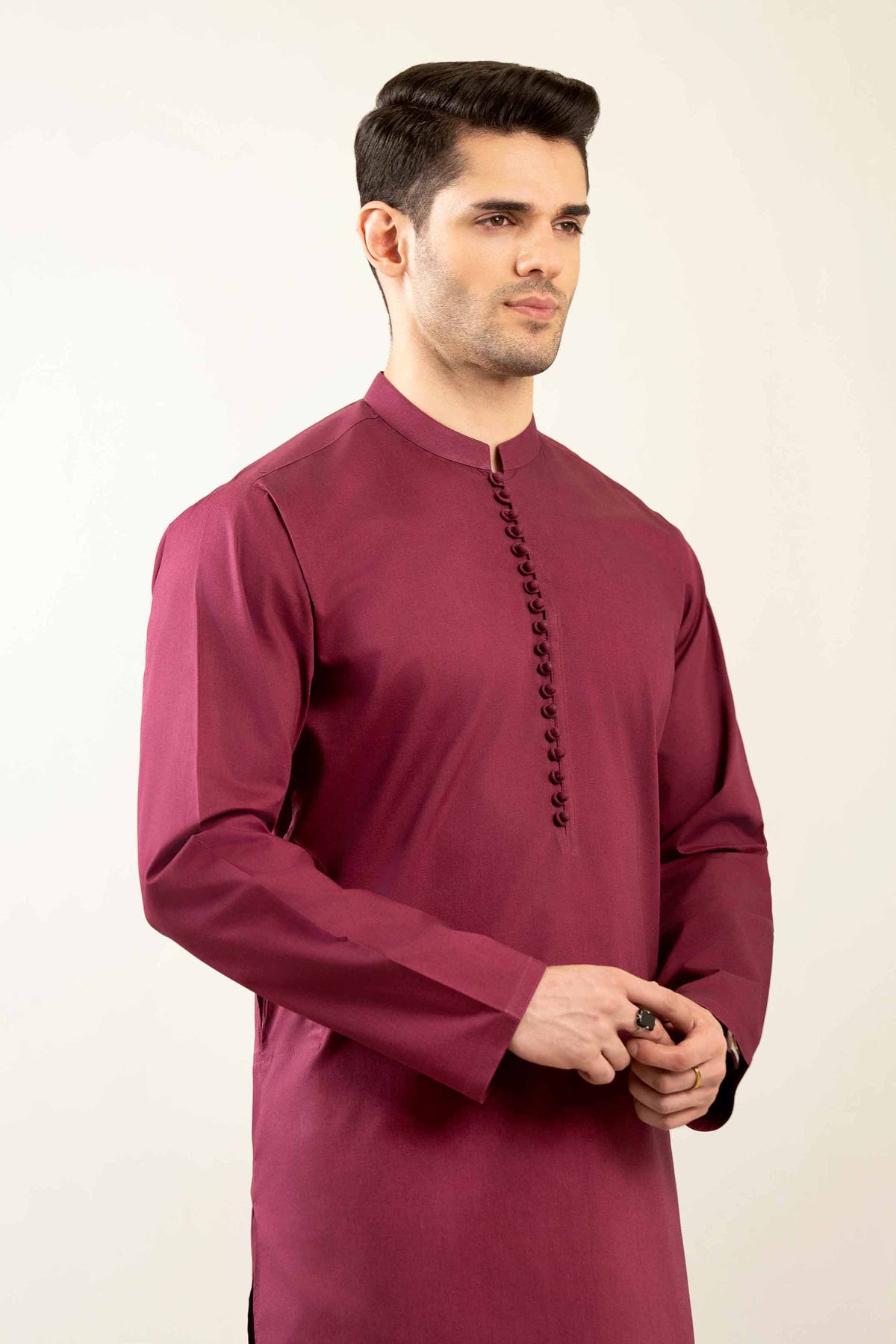 2 Piece - Naqsh Suit -  42508150 Maroon Cotton 2PC Non-Embroidered Nishat Australia