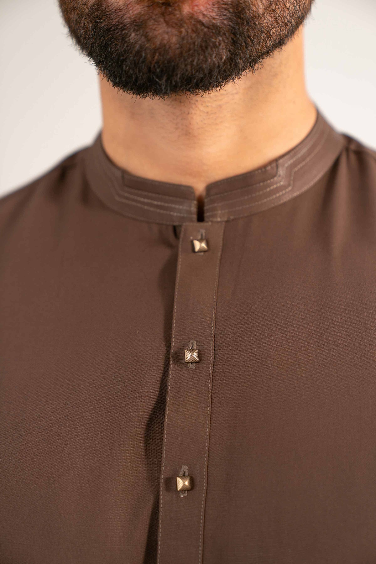 2 Piece - Naqsh Suit - 42508189 Brown Wash & Wear 2PC Non-Embroidered Nishat Australia