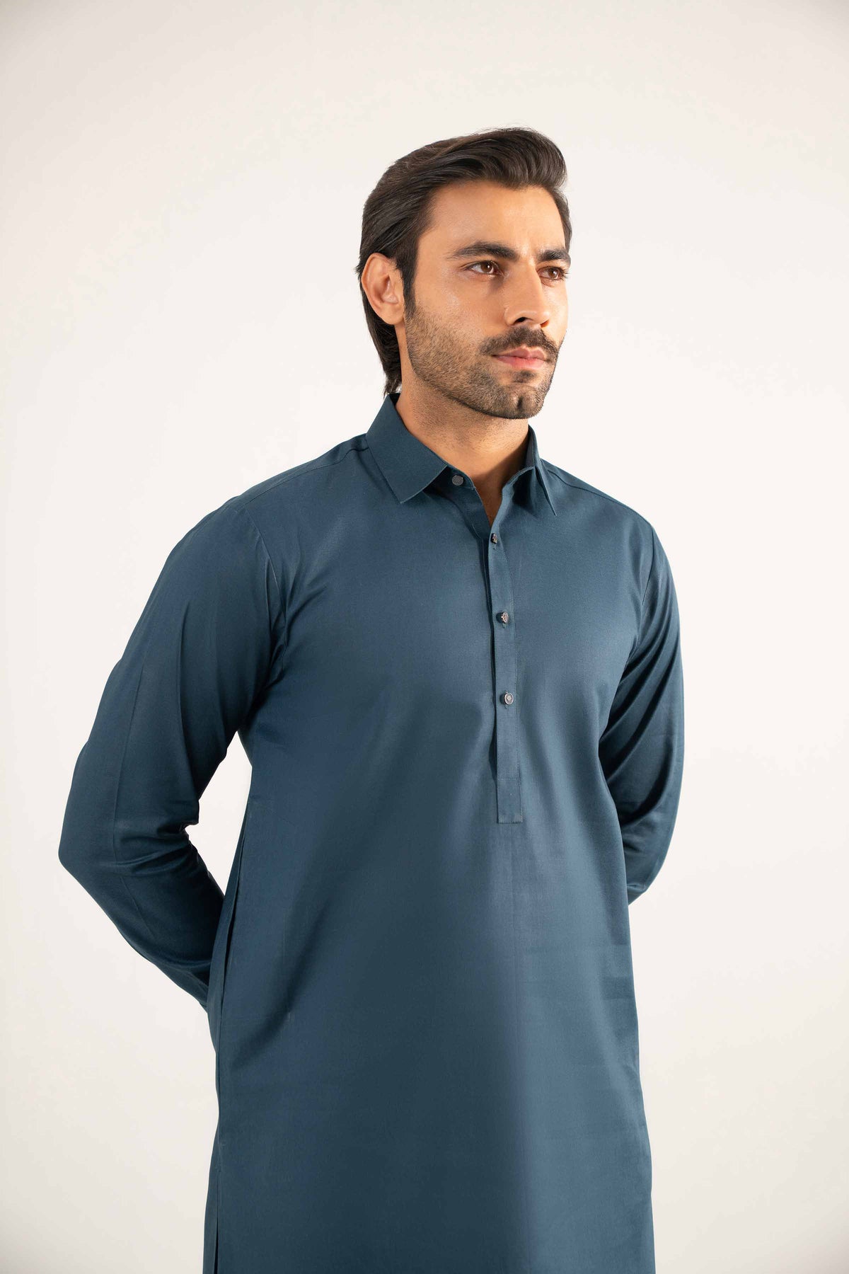 2 Piece - Naqsh Suit - 42508197 Navy Wash & Wear 2PC Non-Embroidered Nishat Australia