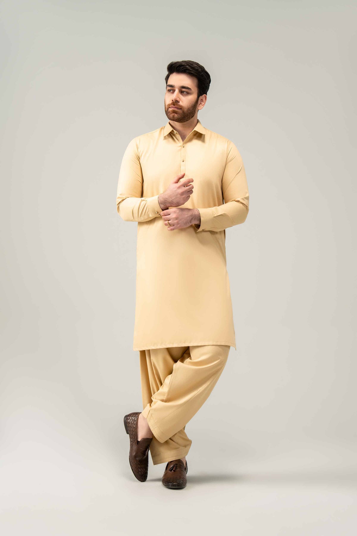 2 Piece - Naqsh Suit - 42508245 Beige Wash & Wear 2PC Non-Embroidered Nishat Australia