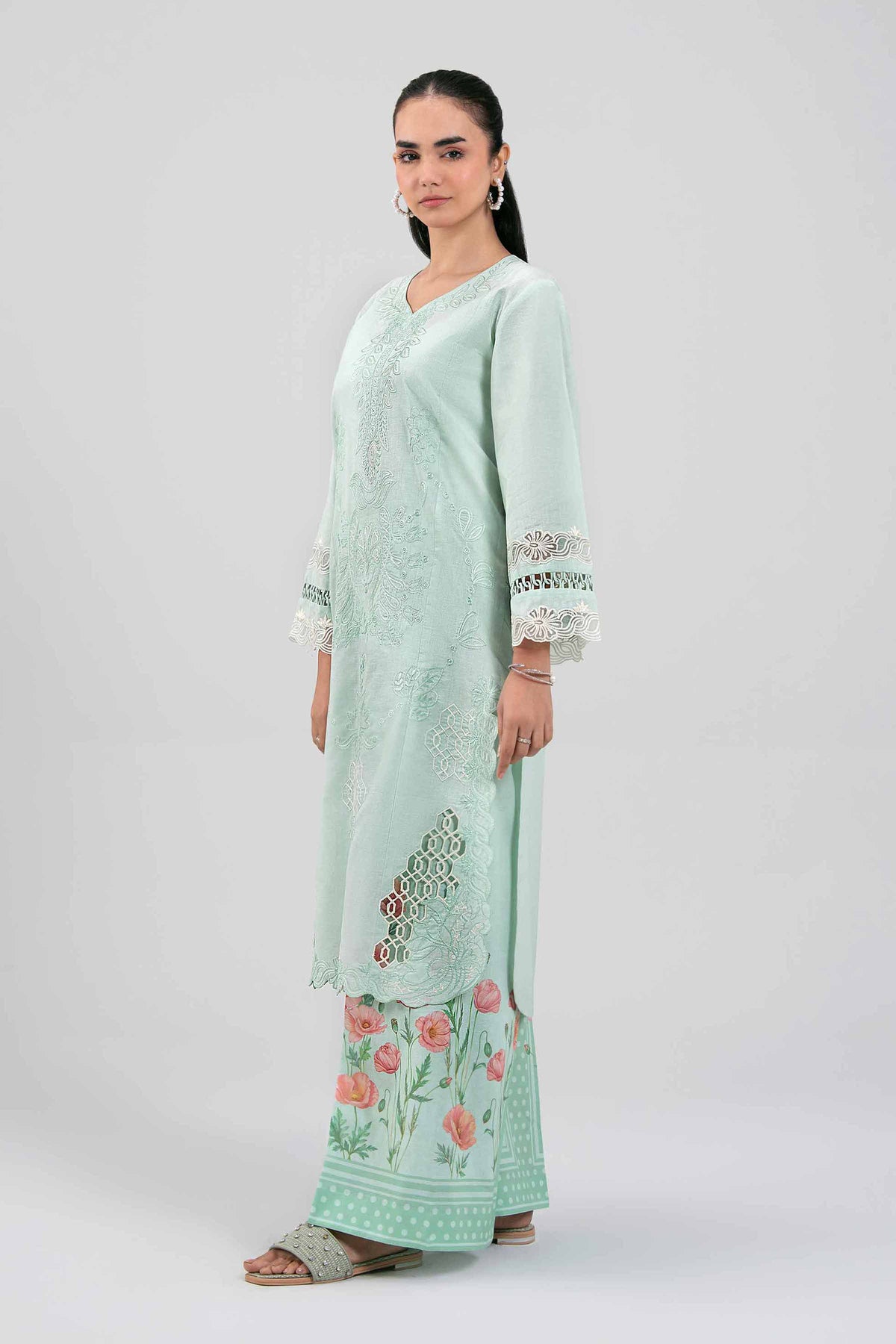 2 Piece - Digital Printed Embroidered Suit - 42601414 Green Lawn 2PC Embroidered Nishat Australia