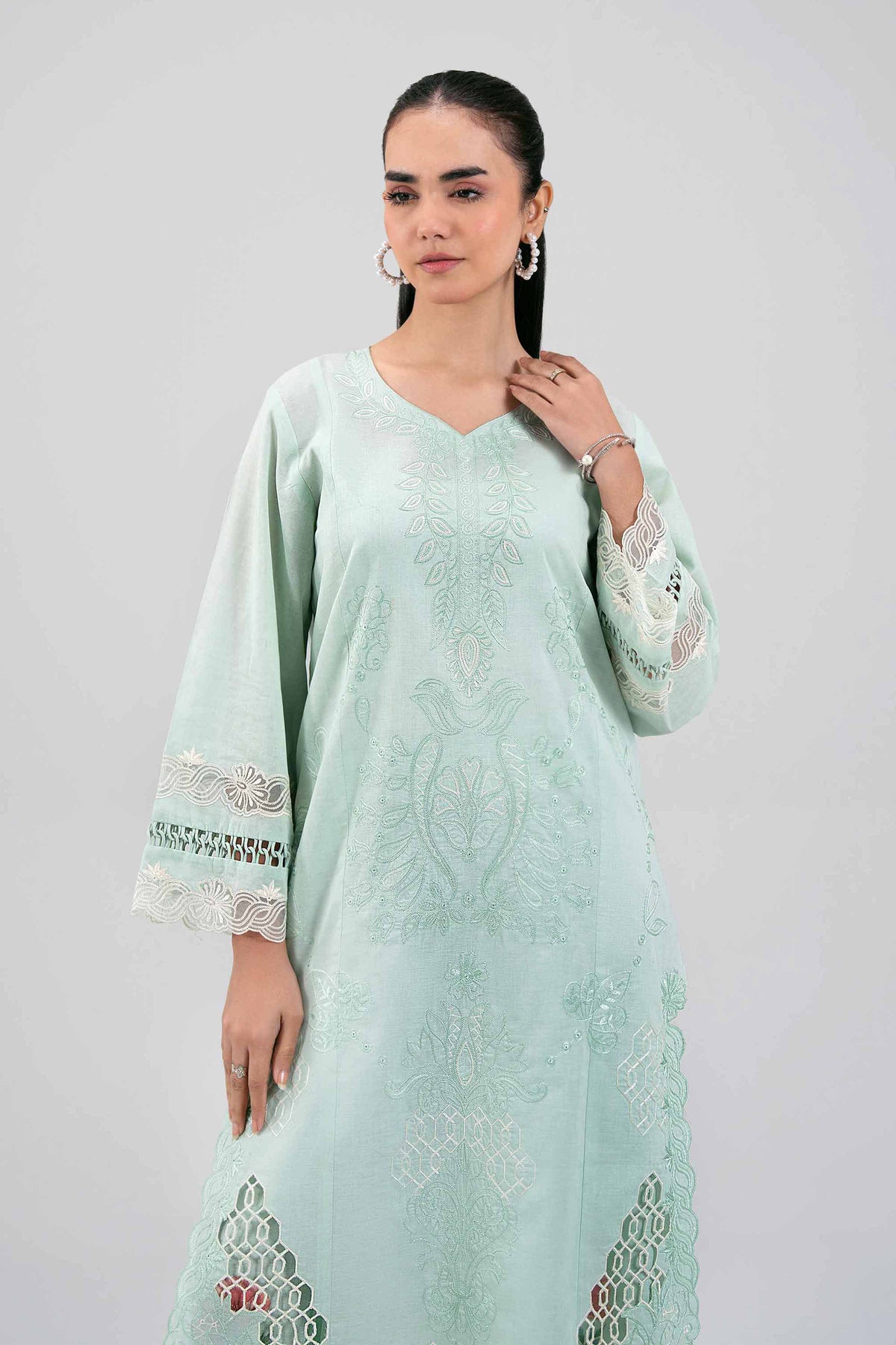 2 Piece - Digital Printed Embroidered Suit - 42601414 Green Lawn 2PC Embroidered Nishat Australia