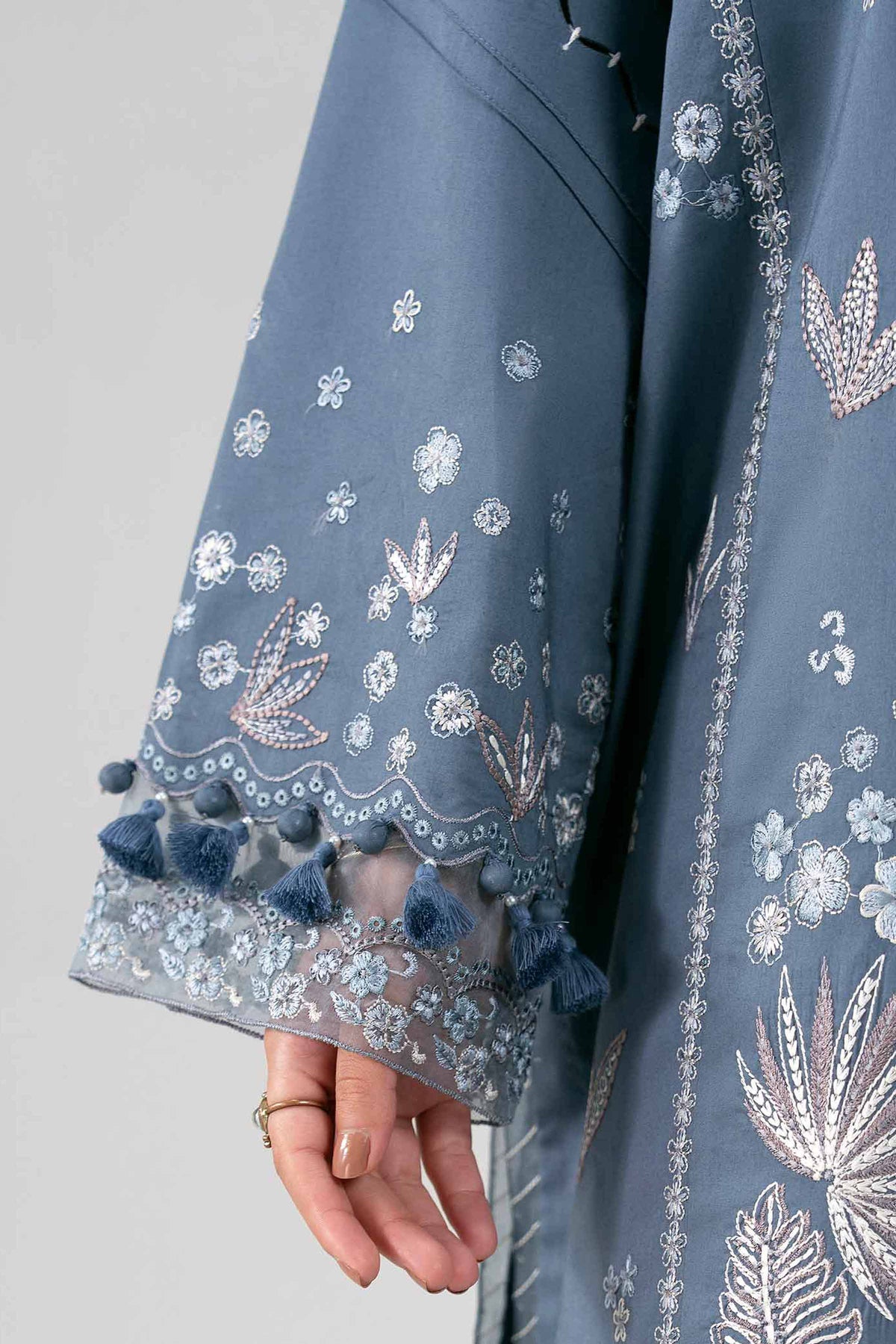 2 Piece - Embroidered Suit - 42601428 Blue Lawn 2PC Embroidered Nishat Australia