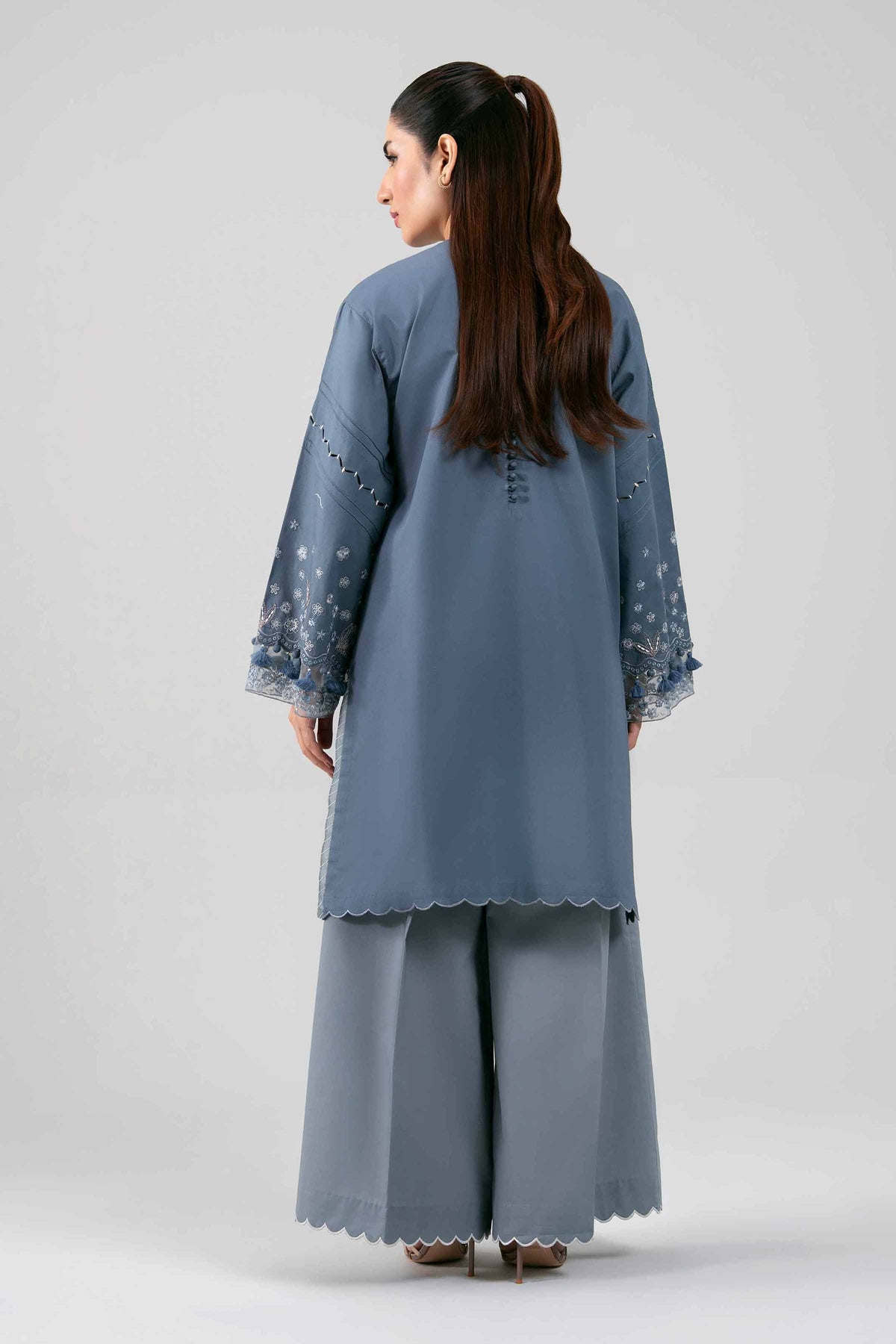2 Piece - Embroidered Suit - 42601428 Blue Lawn 2PC Embroidered Nishat Australia