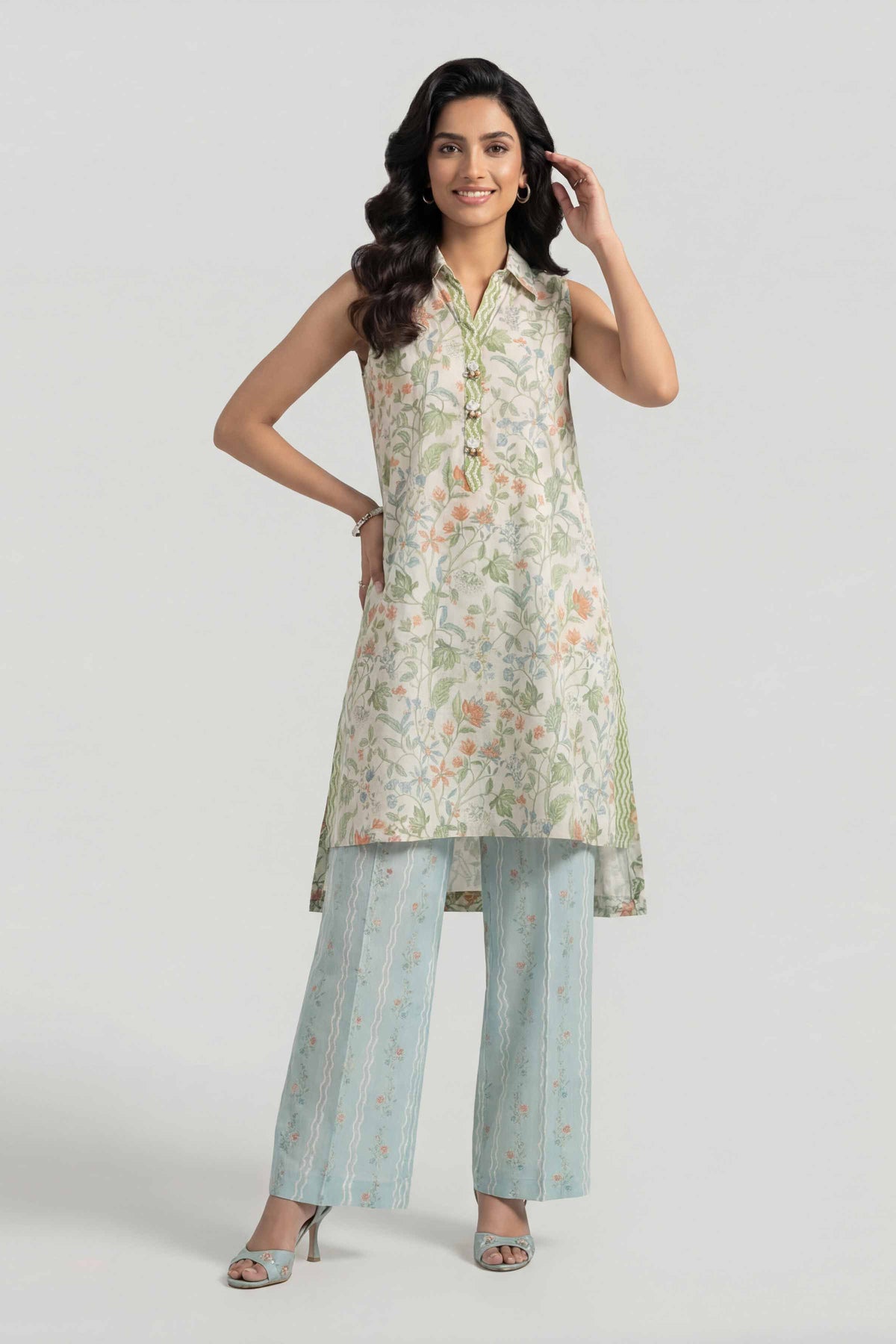 2 Piece - Printed Suit - 42601446 Cream Lawn 2PC Printed Nishat Australia