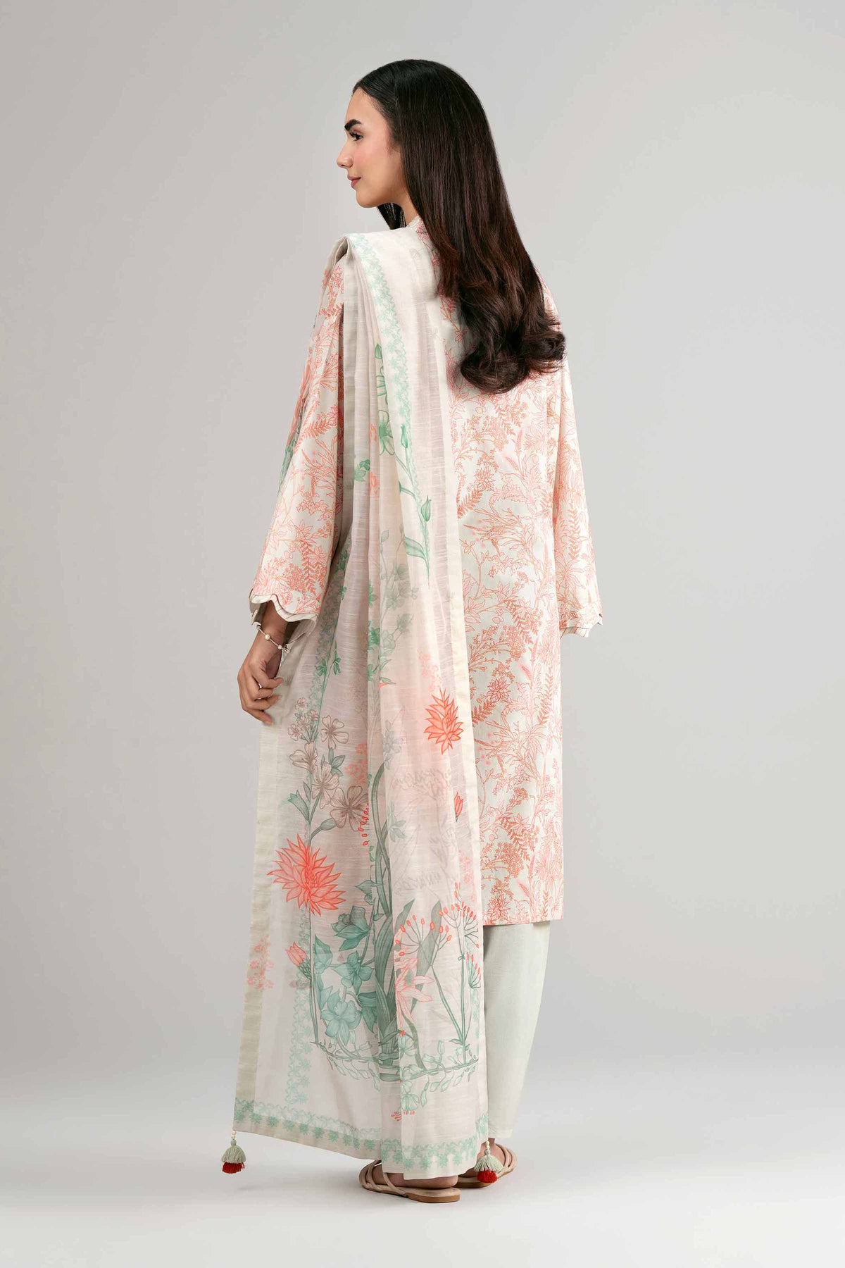 3 Piece - Digital Printed Suit - 42601496 Pink Lawn 3PC Printed Nishat Australia
