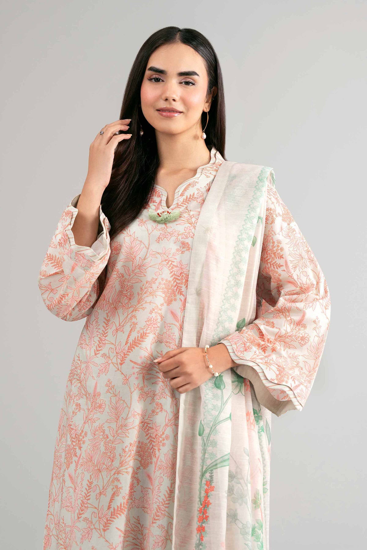 3 Piece - Digital Printed Suit - 42601496 Pink Lawn 3PC Printed Nishat Australia