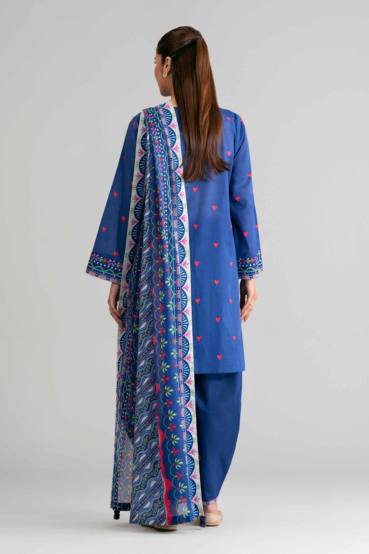 3 Piece - Printed Suit - 42601523 Blue Lawn 3PC Printed Nishat Australia
