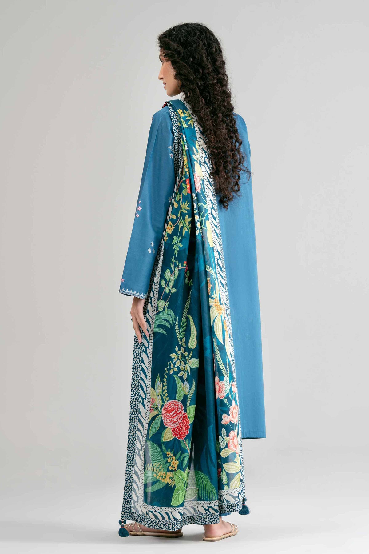 3 Piece - Digital Printed Embroidered Suit - 42601533 Blue Lawn 3PC Embroidered Nishat Australia