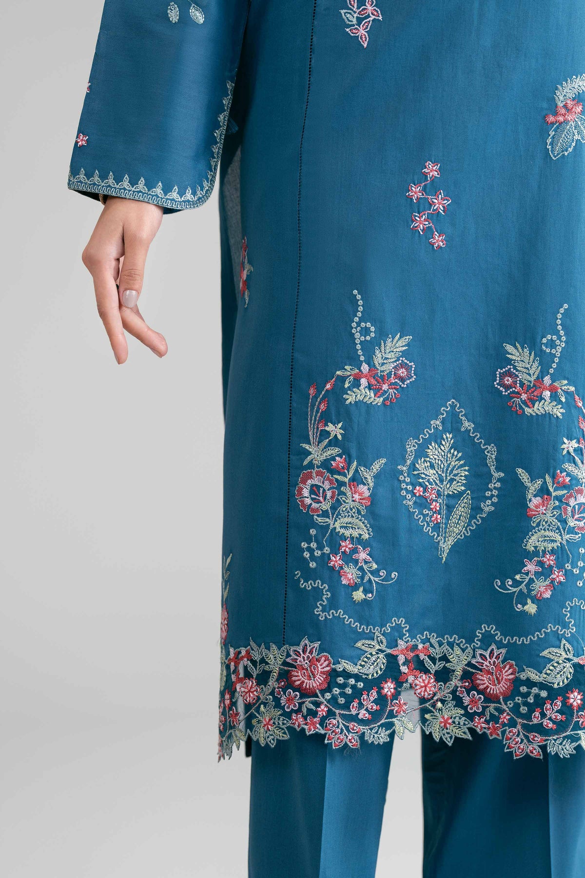 3 Piece - Digital Printed Embroidered Suit - 42601533 Blue Lawn 3PC Embroidered Nishat Australia