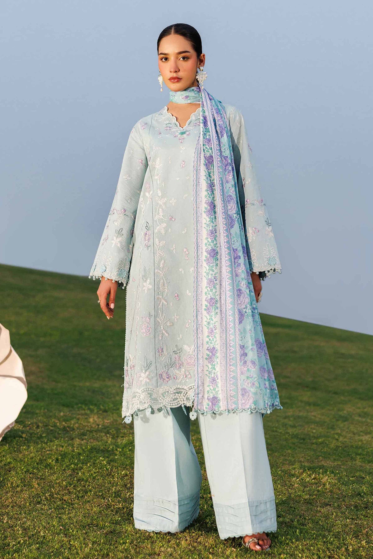 3 Piece - Printed Embroidered Suit - 42601541 Green Lawn 3PC Embroidered Nishat Australia