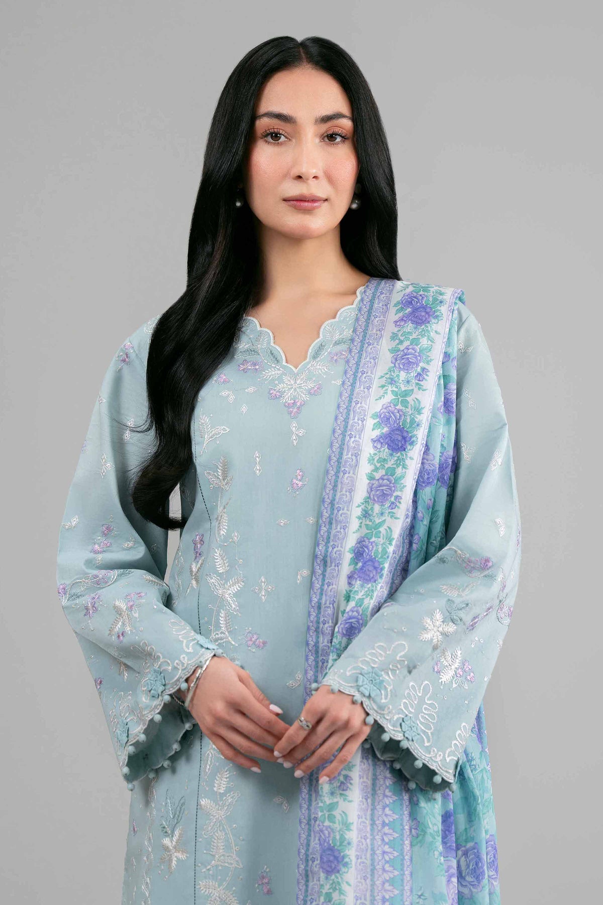 3 Piece - Printed Embroidered Suit - 42601541 Green Lawn 3PC Embroidered Nishat Australia