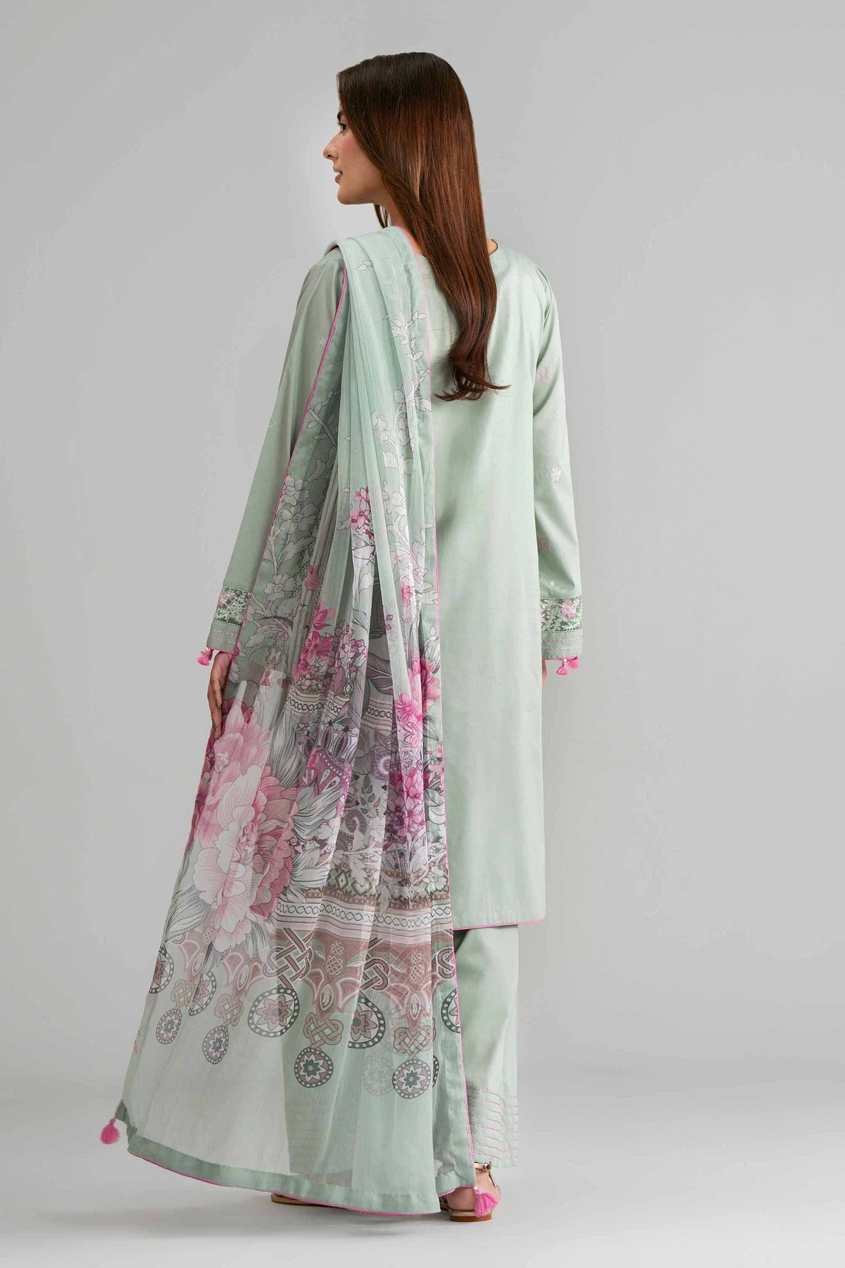3 Piece - Digital Printed Embroidered Suit - 42601552 Green Lawn 3PC Embroidered Nishat Australia