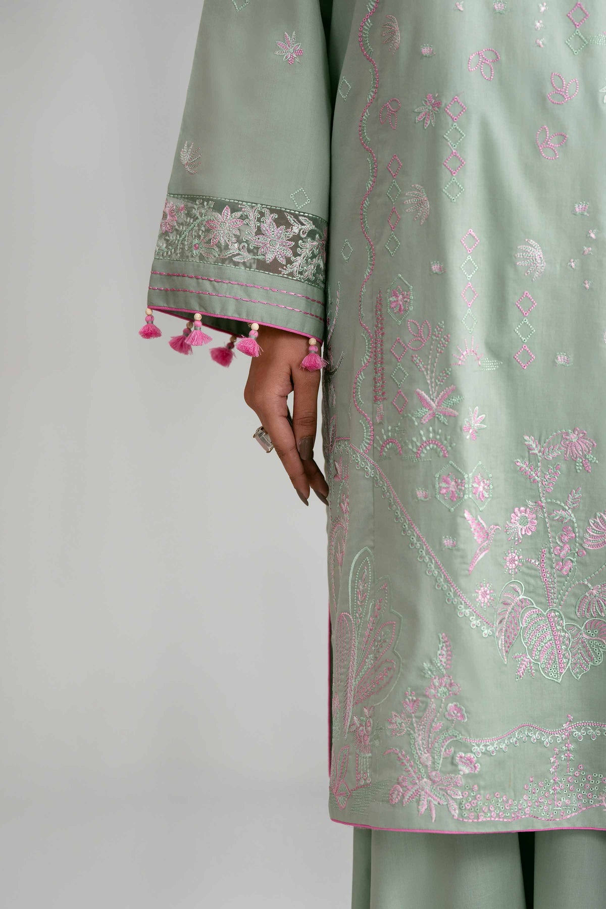 3 Piece - Digital Printed Embroidered Suit - 42601552 Green Lawn 3PC Embroidered Nishat Australia