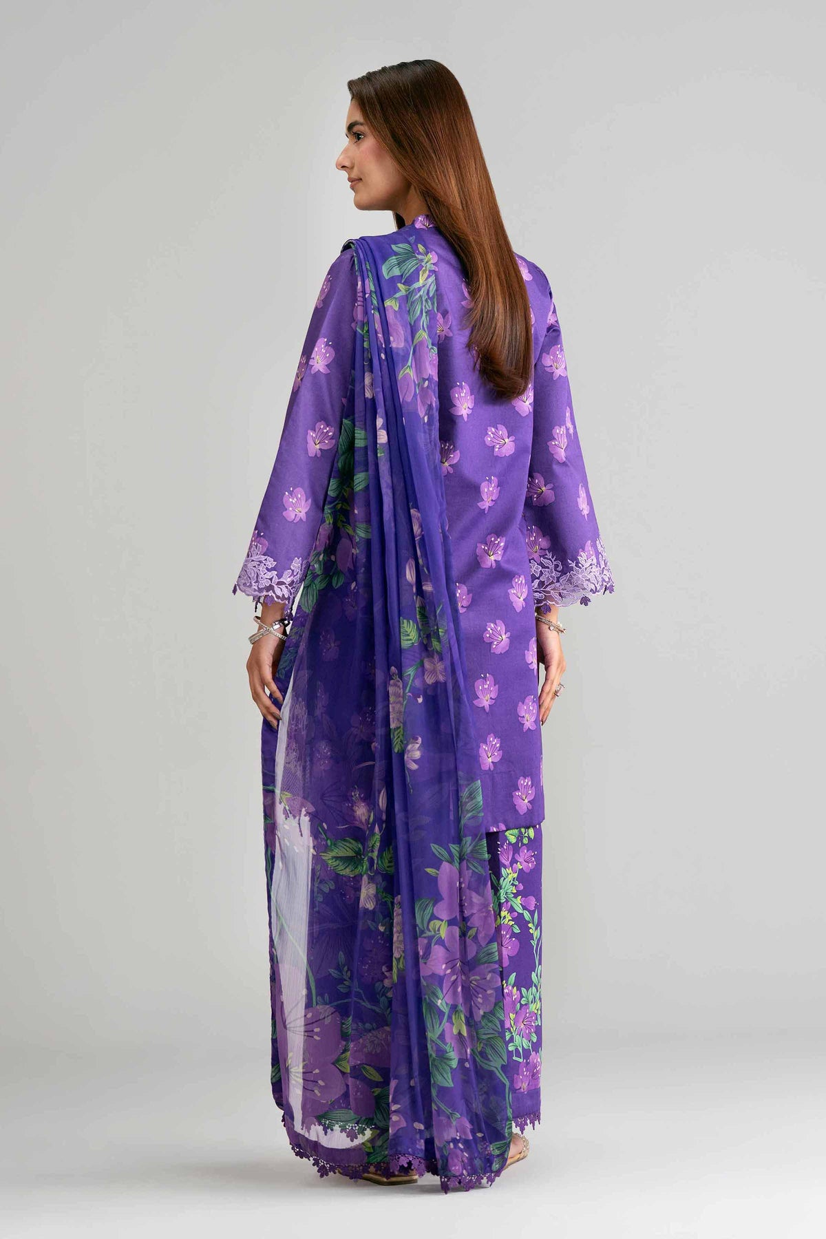3 Piece - Digital Printed Embroidered Suit - 42601571 Purple Lawn 3PC Embroidered Nishat Australia