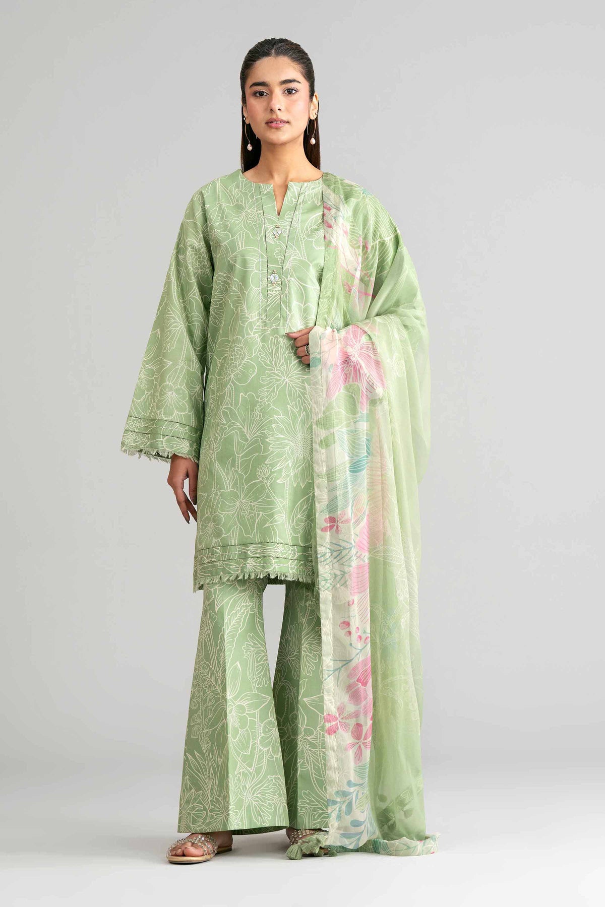 3 Piece - Digital Printed Suit - 42601576 Green Lawn 3PC Printed Nishat Australia