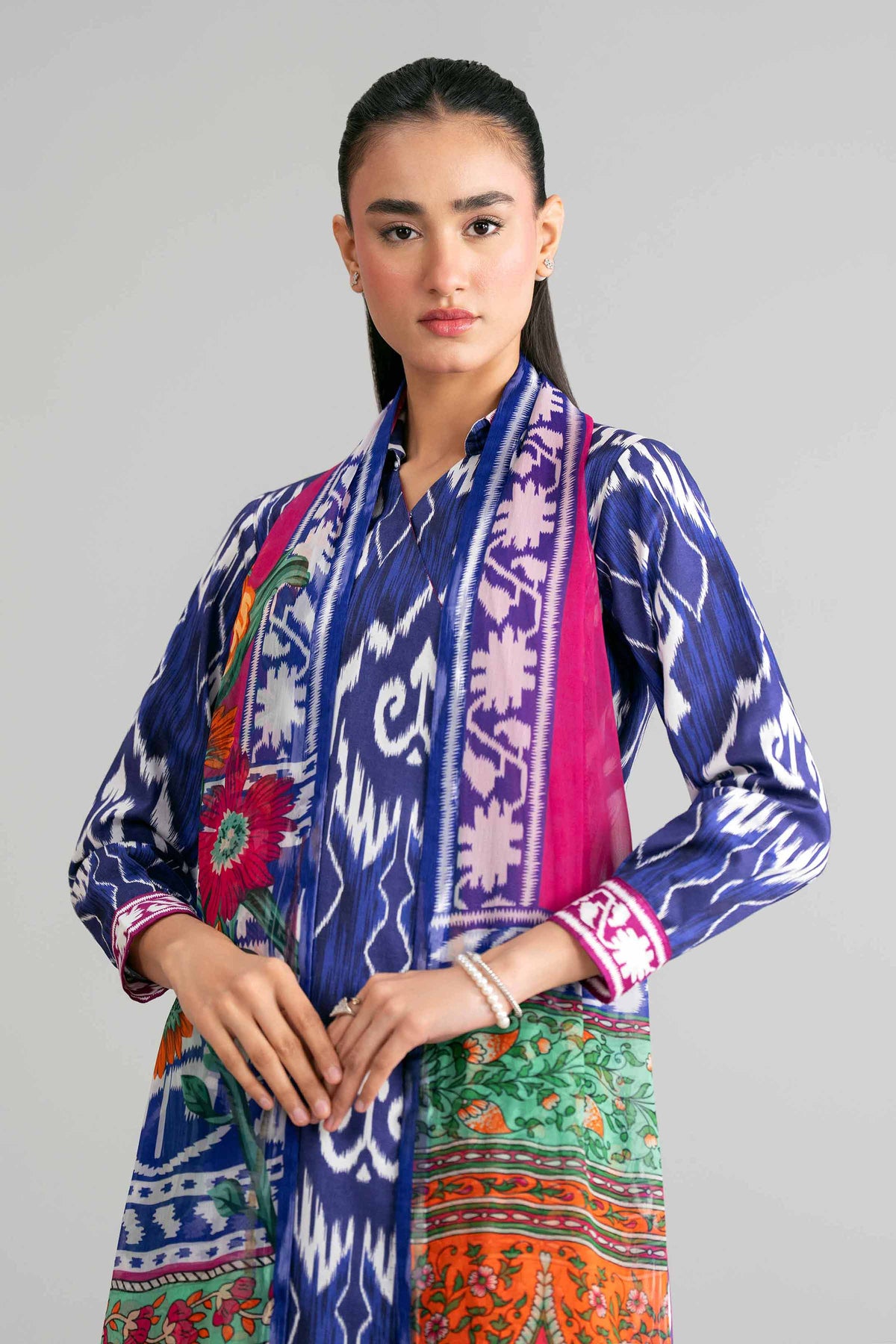 3 Piece - Digital Printed Suit - 42601582 Blue Lawn 3PC Printed Nishat Australia