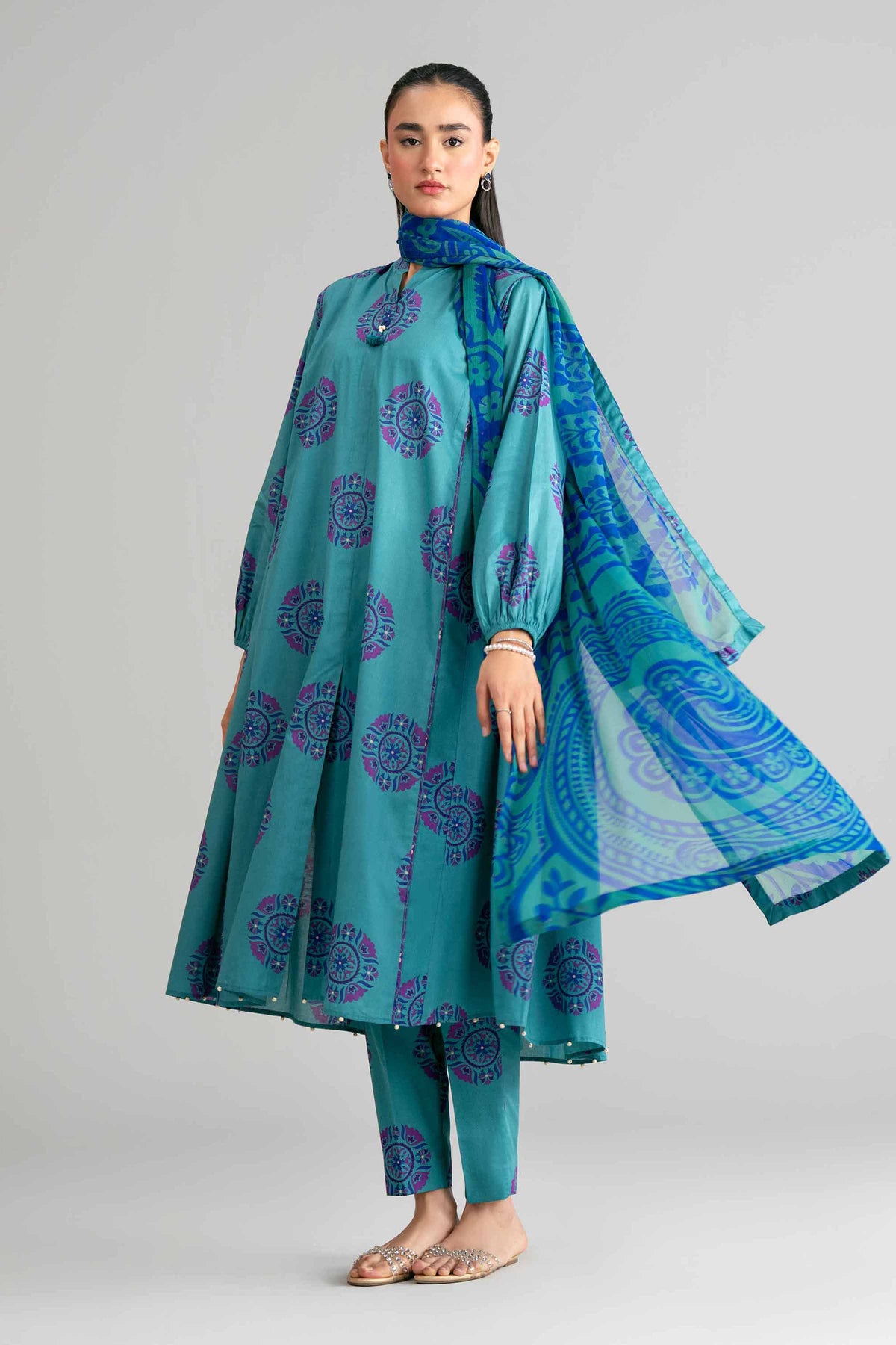 3 Piece - Digital Printed Suit - 42601583 Green Lawn 3PC Printed Nishat Australia