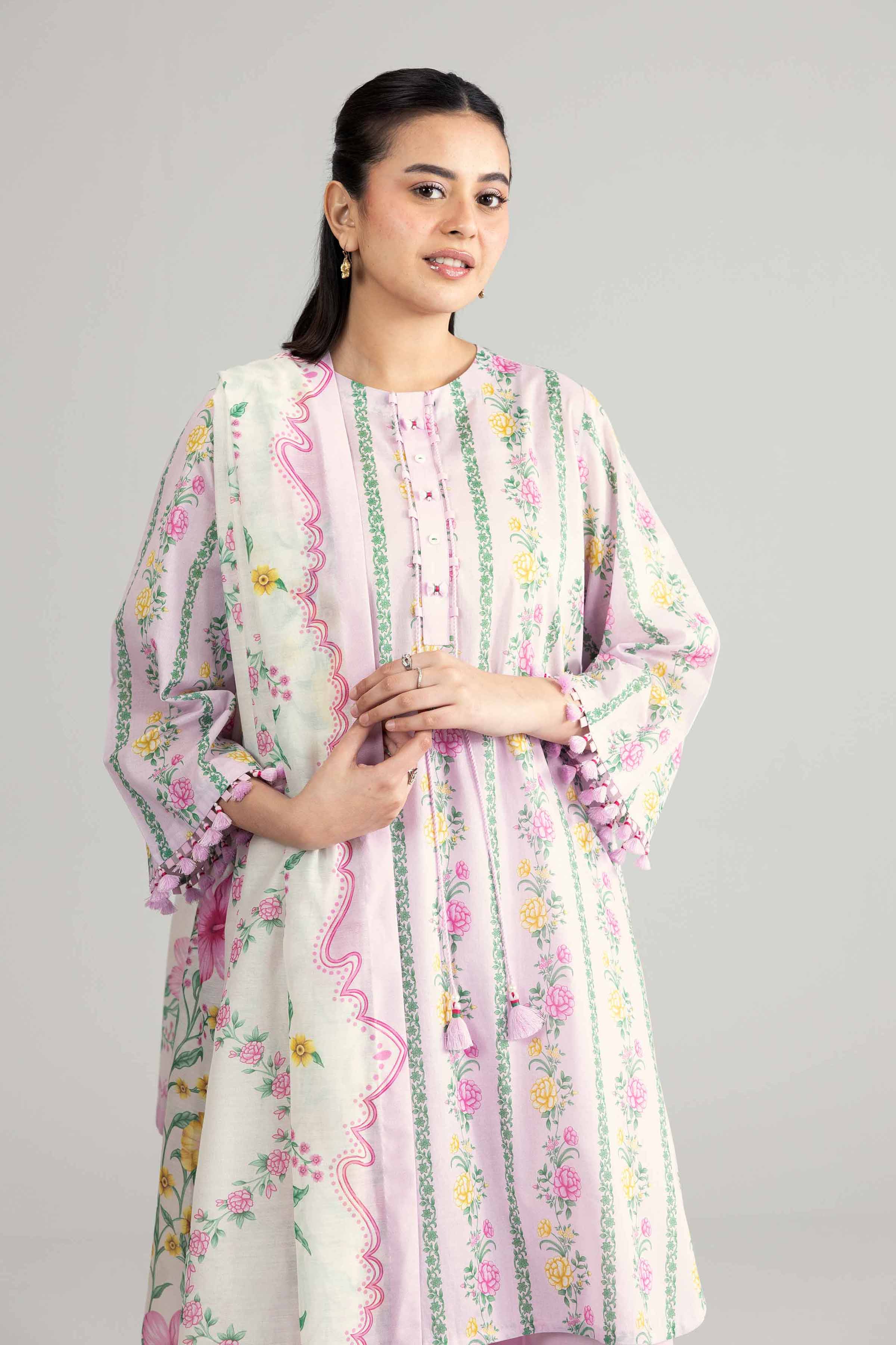 2 Piece - Digital Printed Suit - 42601928 Beige Lawn 2PC Printed Nishat Australia