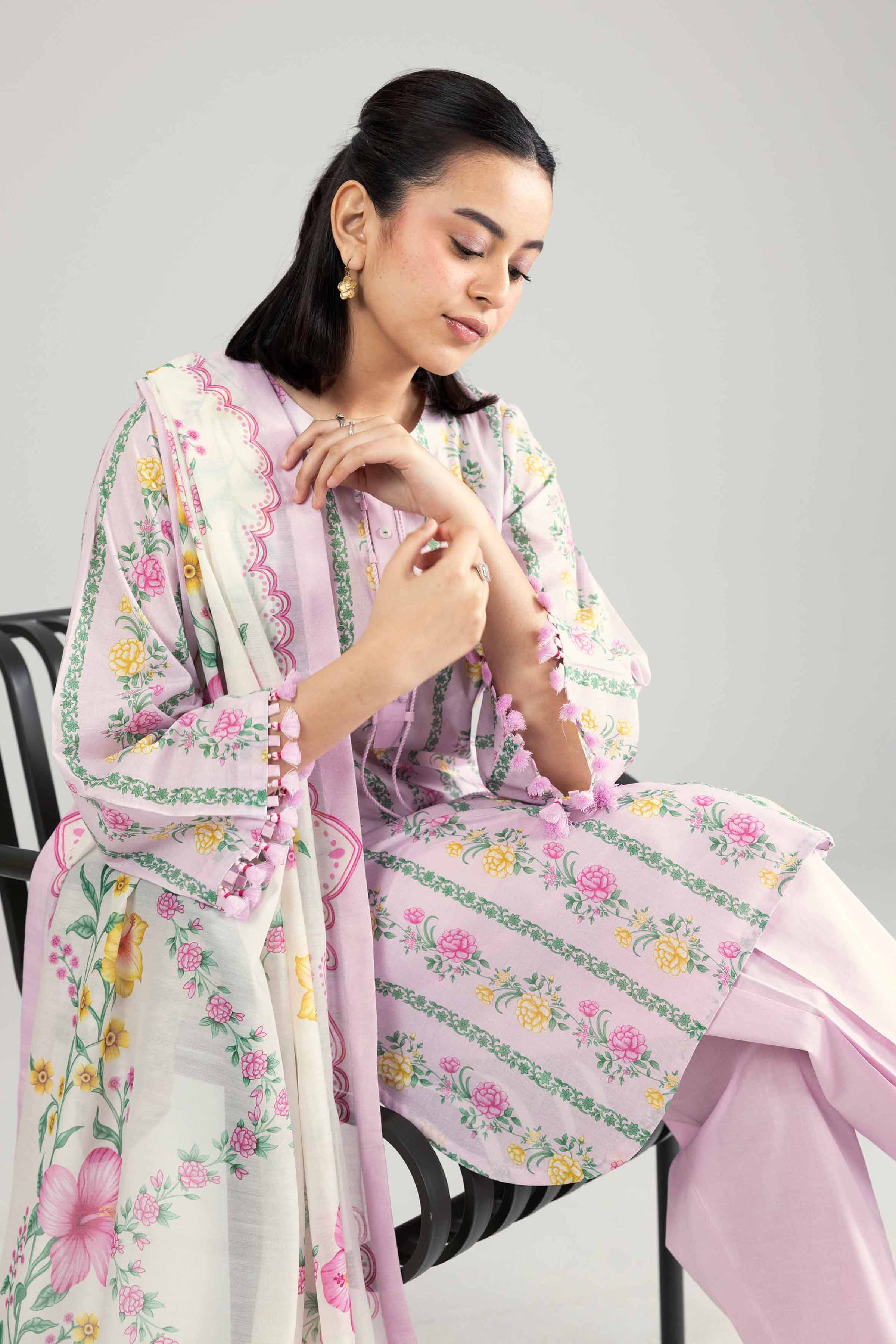 2 Piece - Digital Printed Suit - 42601928 Beige Lawn 2PC Printed Nishat Australia