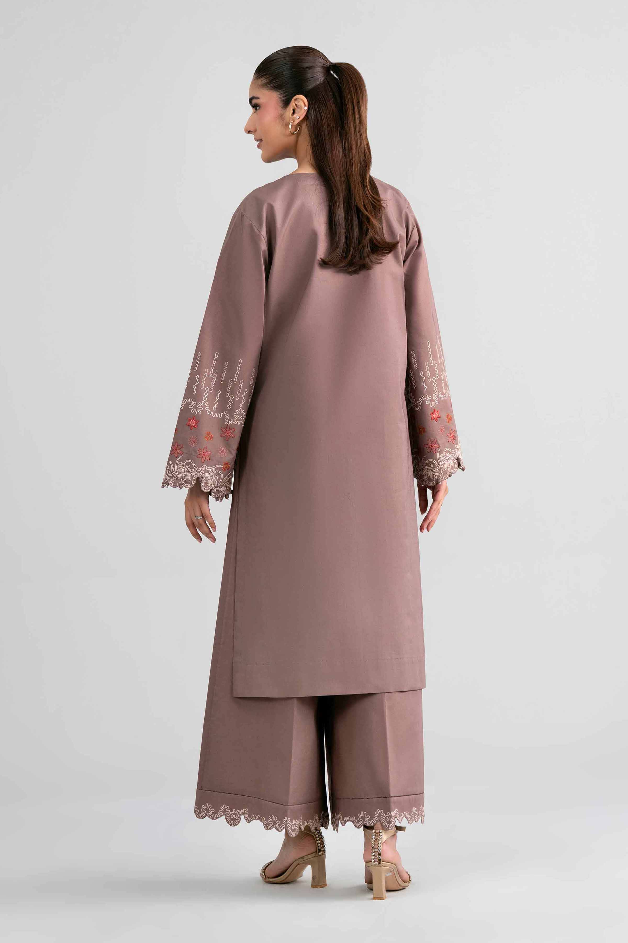 2 Piece - Embroidered Suit - 42601934 Brown Lawn 2PC Embroidered Nishat Australia