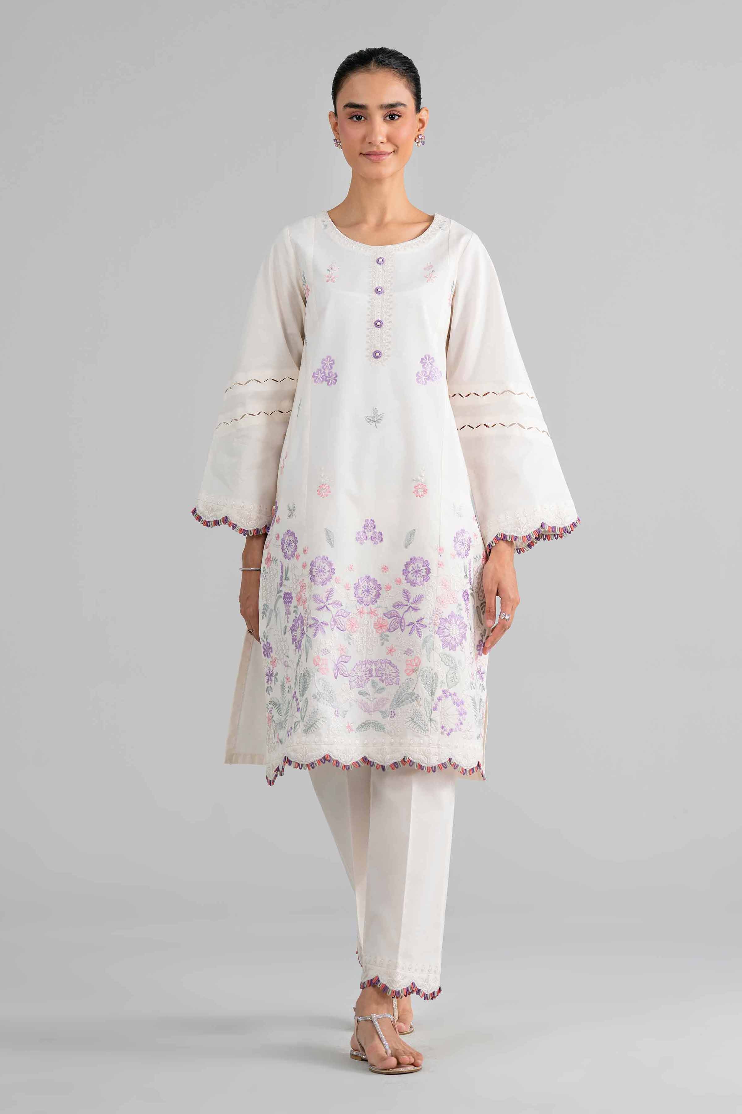 2 Piece - Embroidered Suit - 42601938 Off White Lawn 2PC Embroidered Nishat Australia