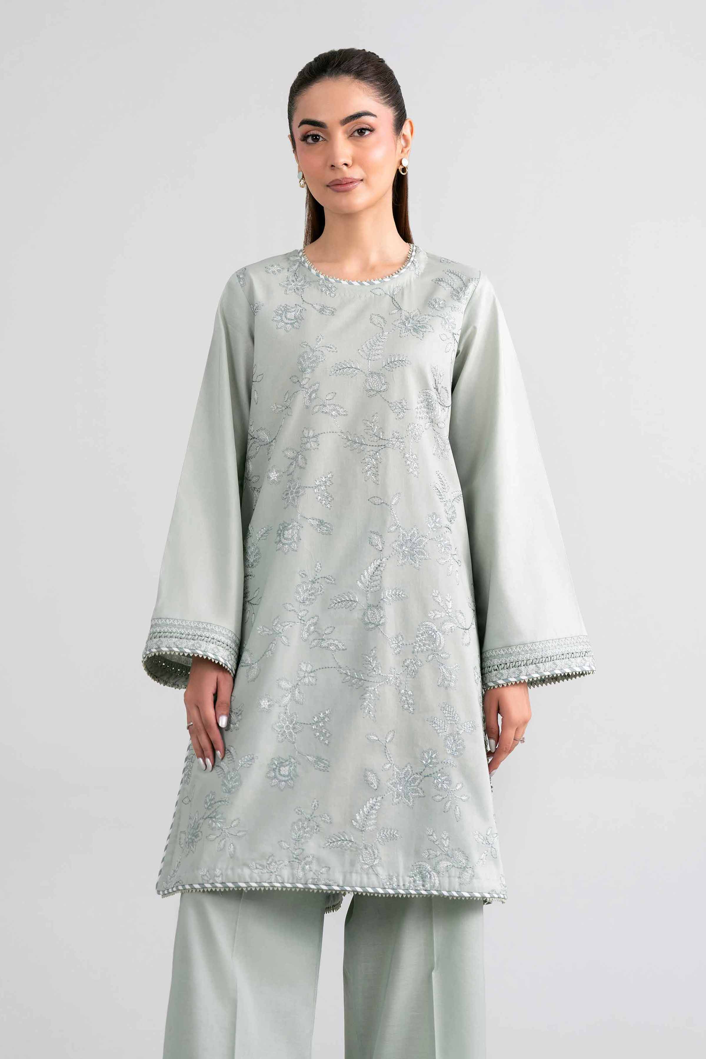 2 Piece - Embroidered Suit - 42601942 Grey Lawn 2PC Embroidered Nishat Australia