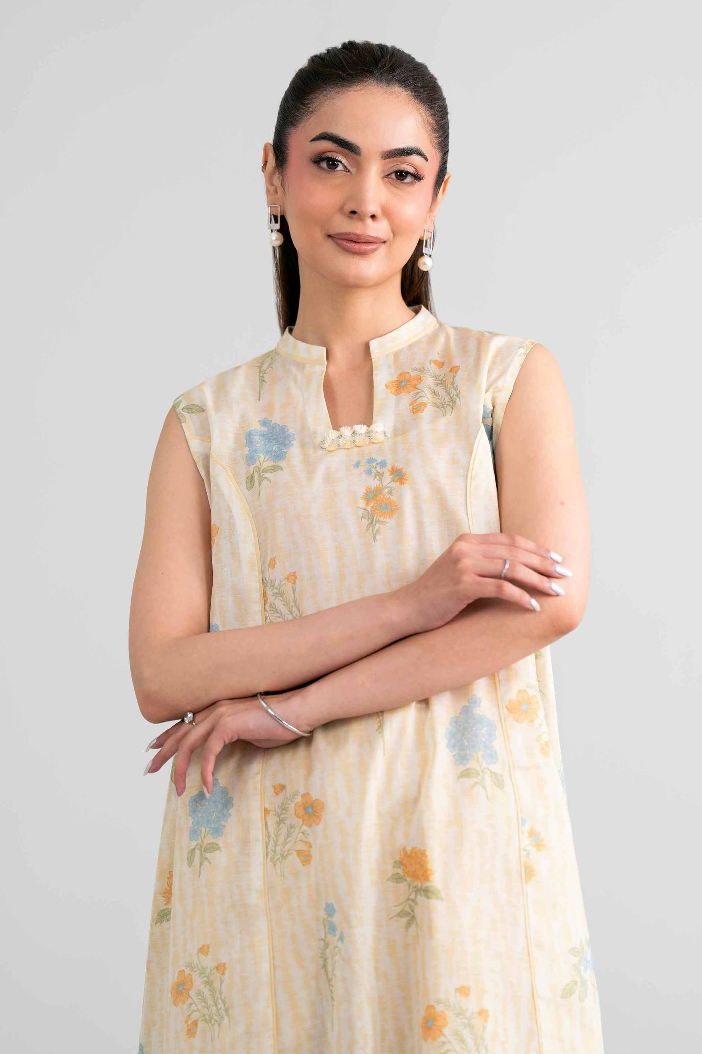 2 Piece - Printed Suit - 42601949 Beige Lawn 2PC Printed Nishat Australia