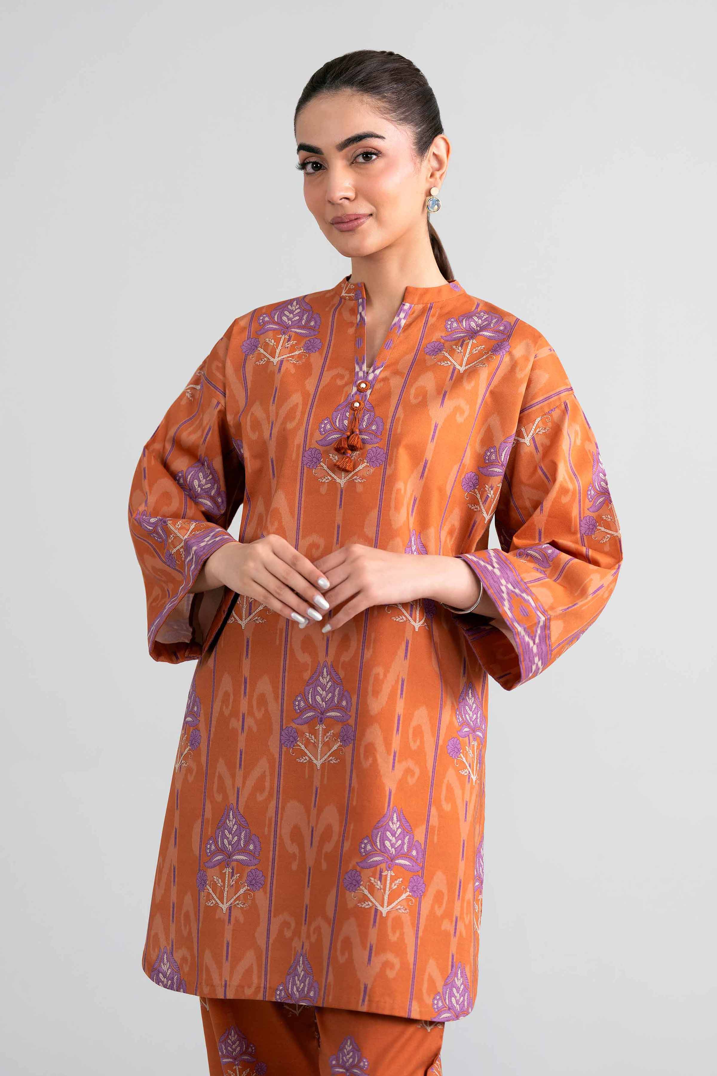 2 Piece - Printed Suit - 42601955 Orange Lawn 2PC Printed Nishat Australia