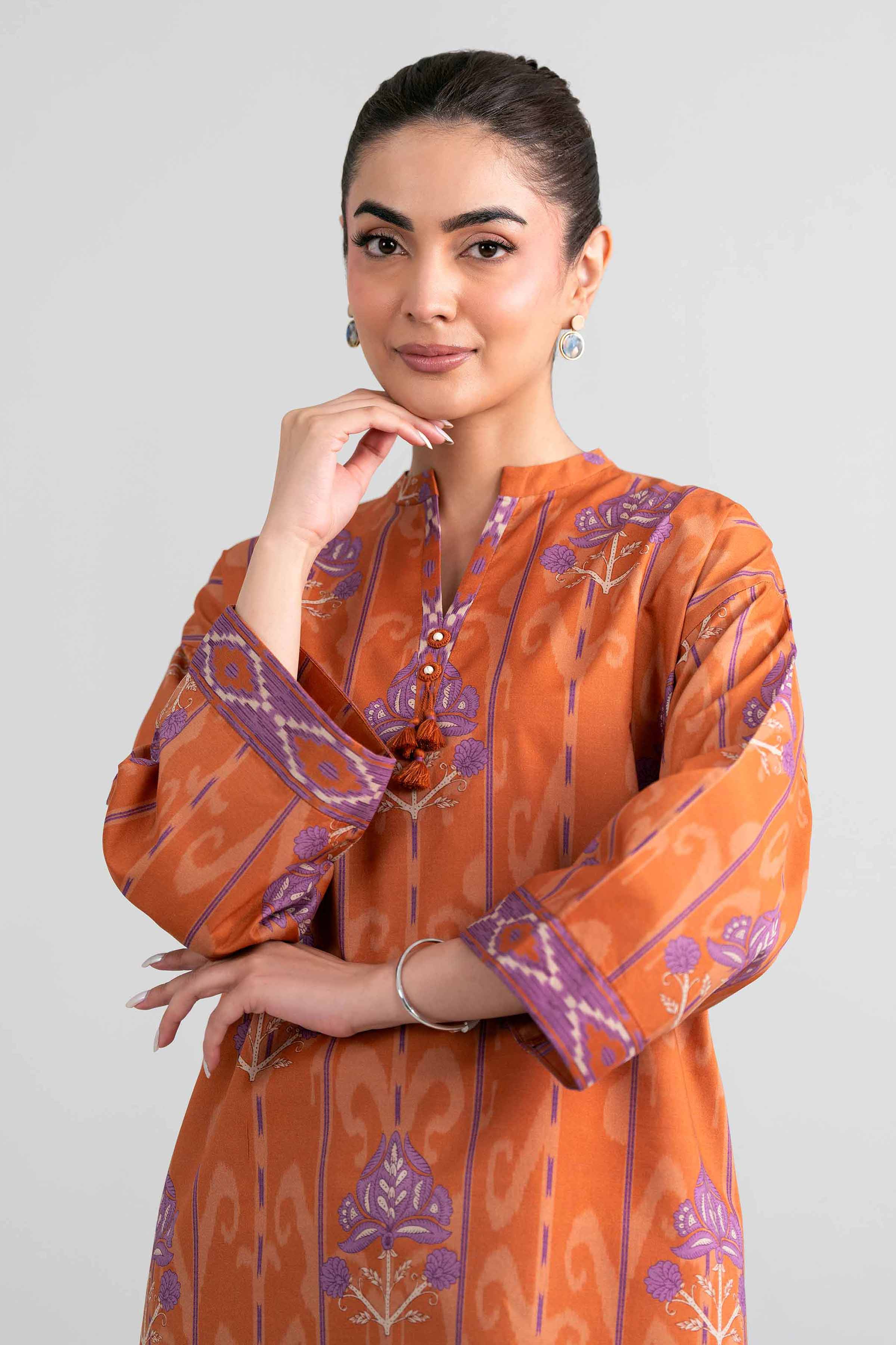 2 Piece - Printed Suit - 42601955 Orange Lawn 2PC Printed Nishat Australia