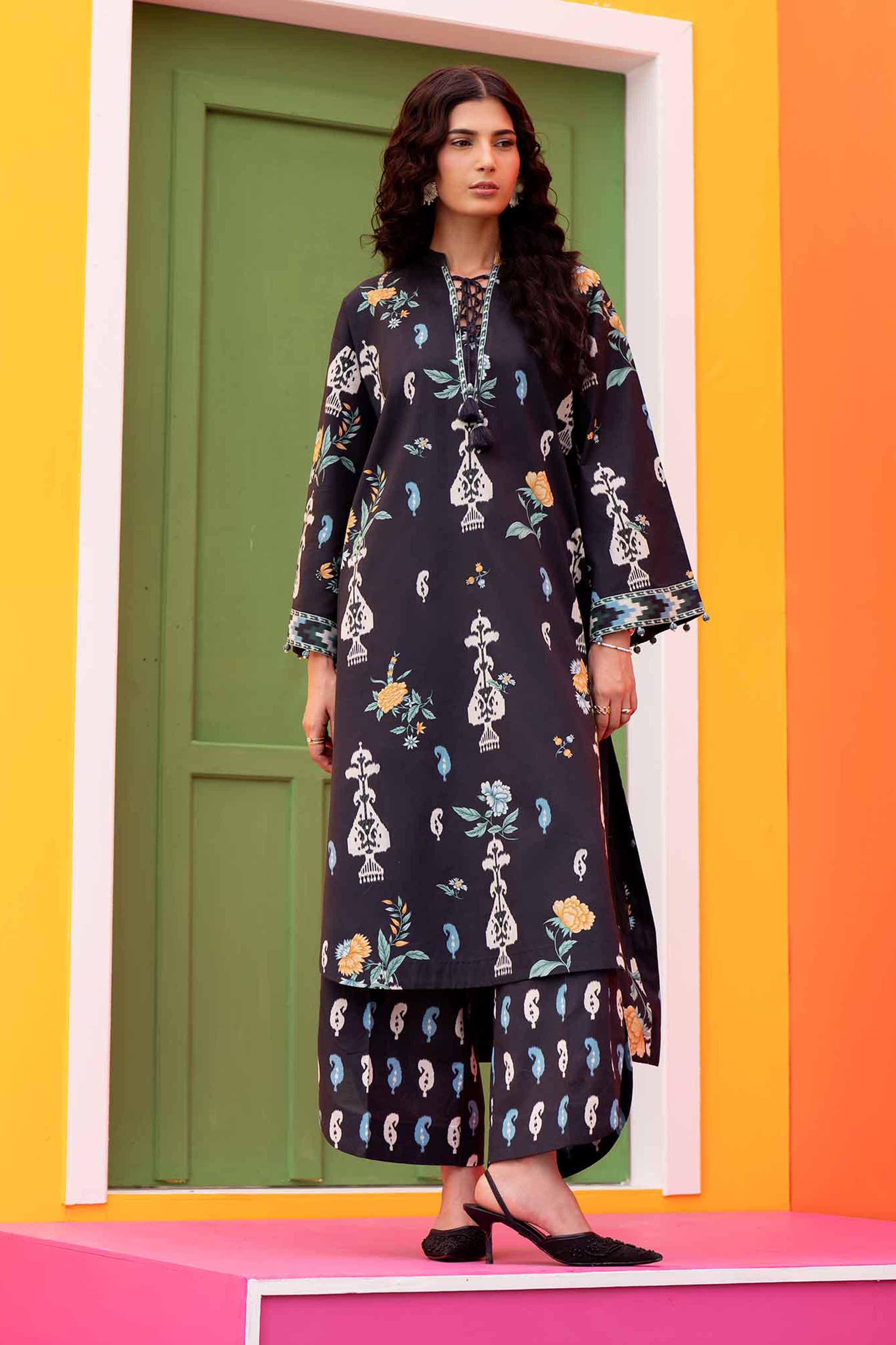 2 Piece - Printed Suit - 42601956 Black Lawn 2PC Printed Nishat Australia