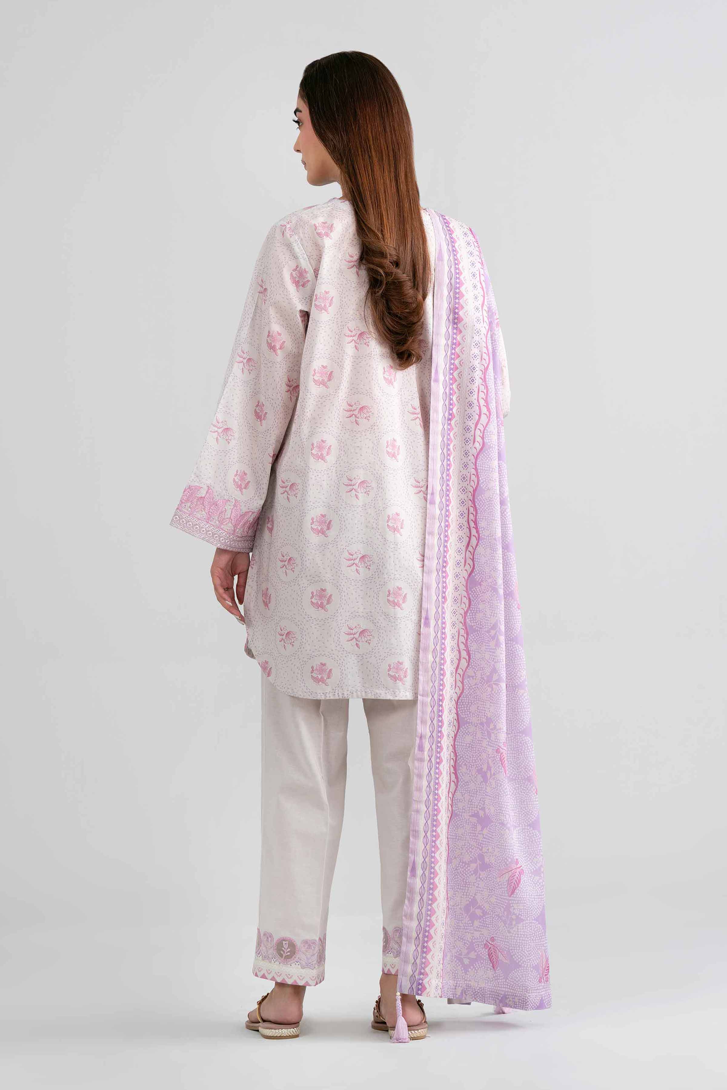3 Piece - Printed Embroidered Suit - 42601972 Beige Lawn 3PC Embroidered Nishat Australia